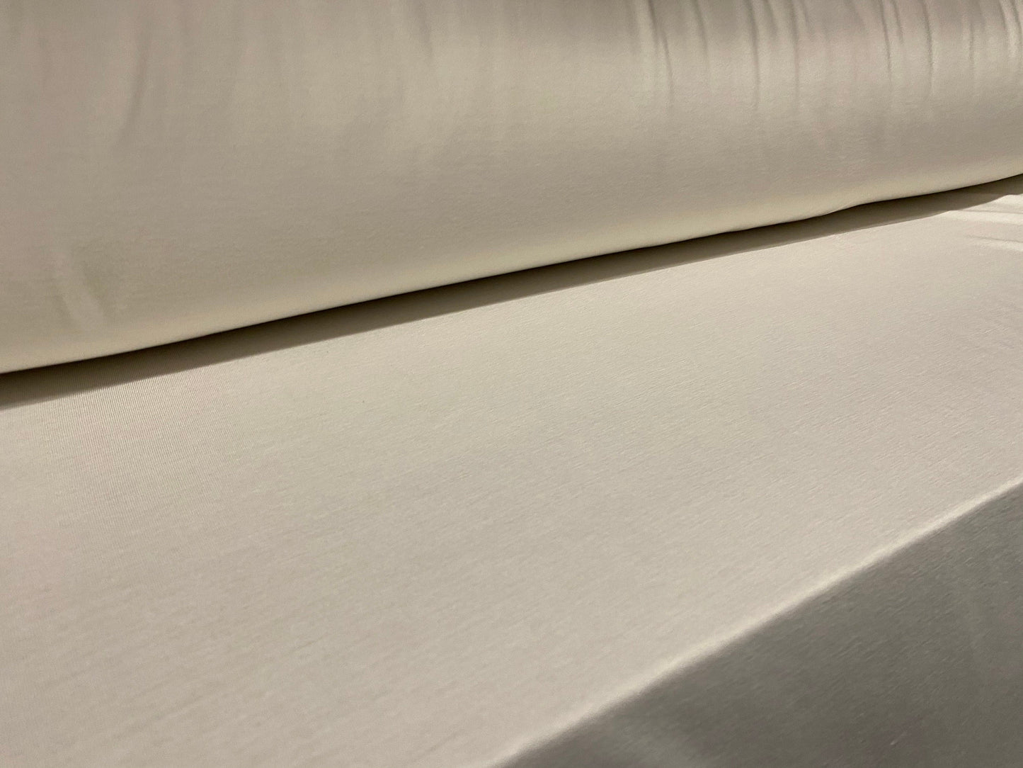 Viscose Spandex stretch single jersey fabric, per metre - plain - cream