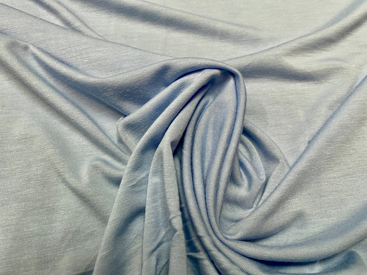 Viscose Elastane stretch jersey fabric, per metre - light blue