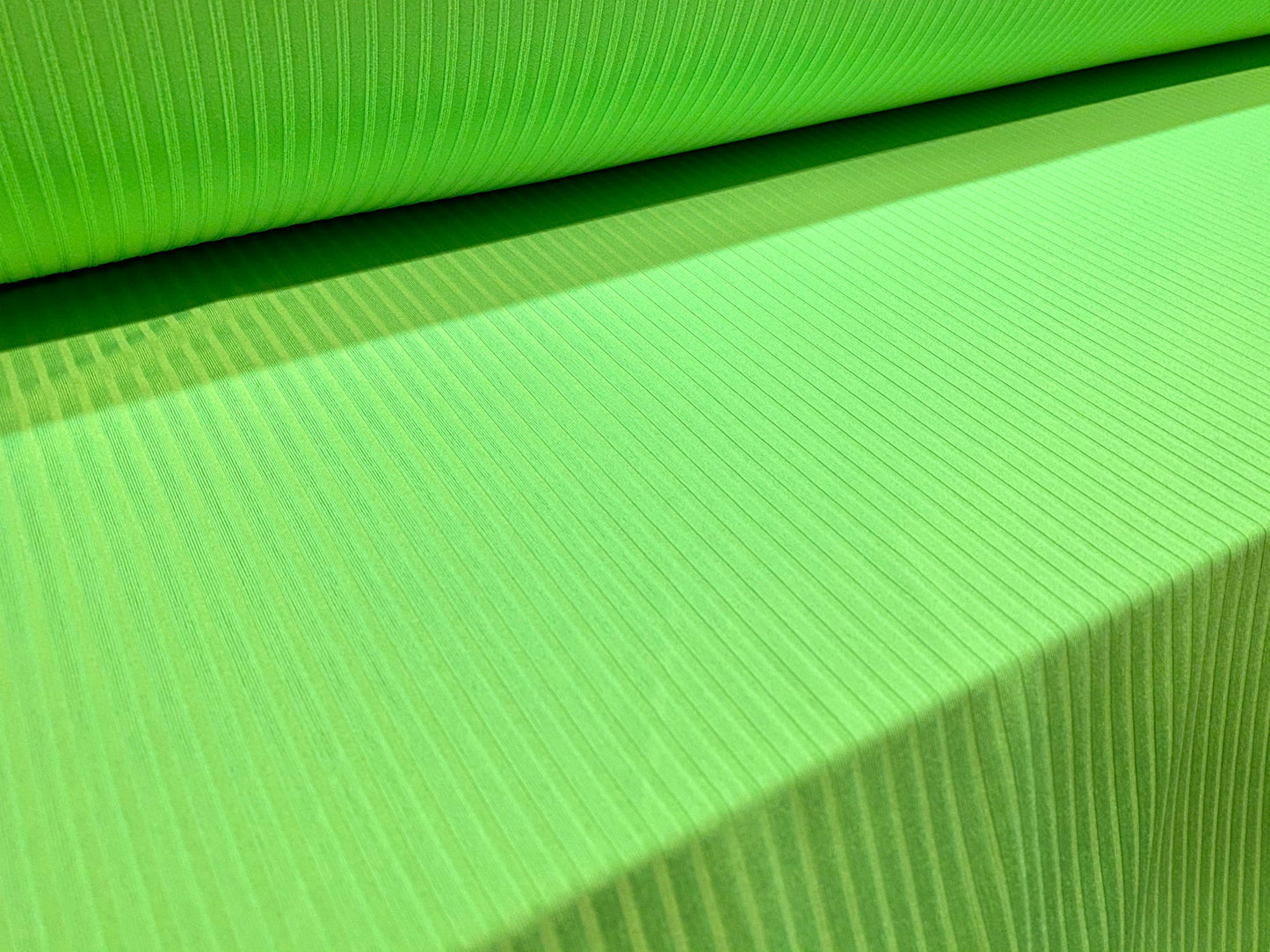 Spandex stretch rib jersey fabric, per metre - plain - bright green
