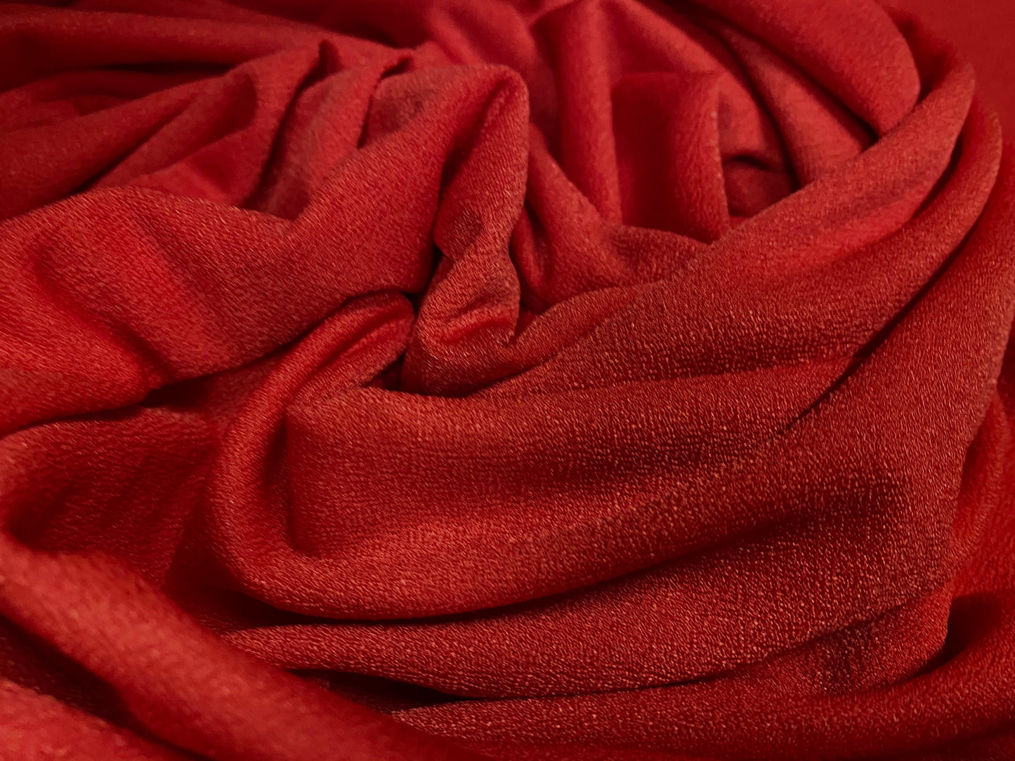 Valentino crepe spandex jersey fabric - similar to scuba - per metre - dark coral