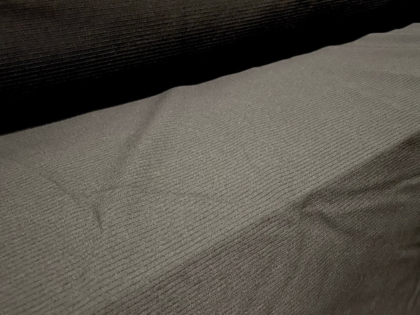 Woven stretch rib cord fabric, per metre - black