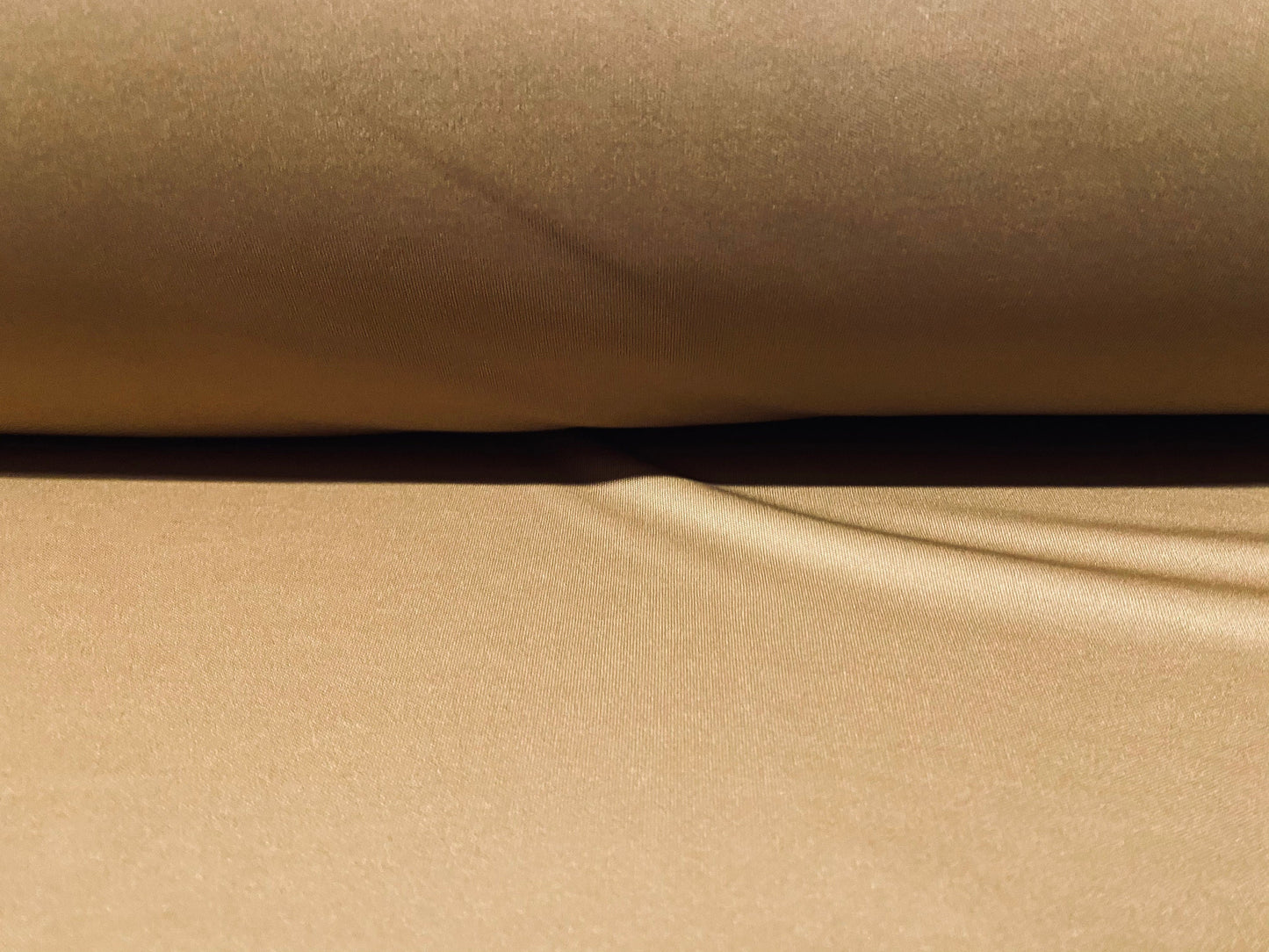 Single jersey polyester fabric - 60 inches wide - plain - Dark camel