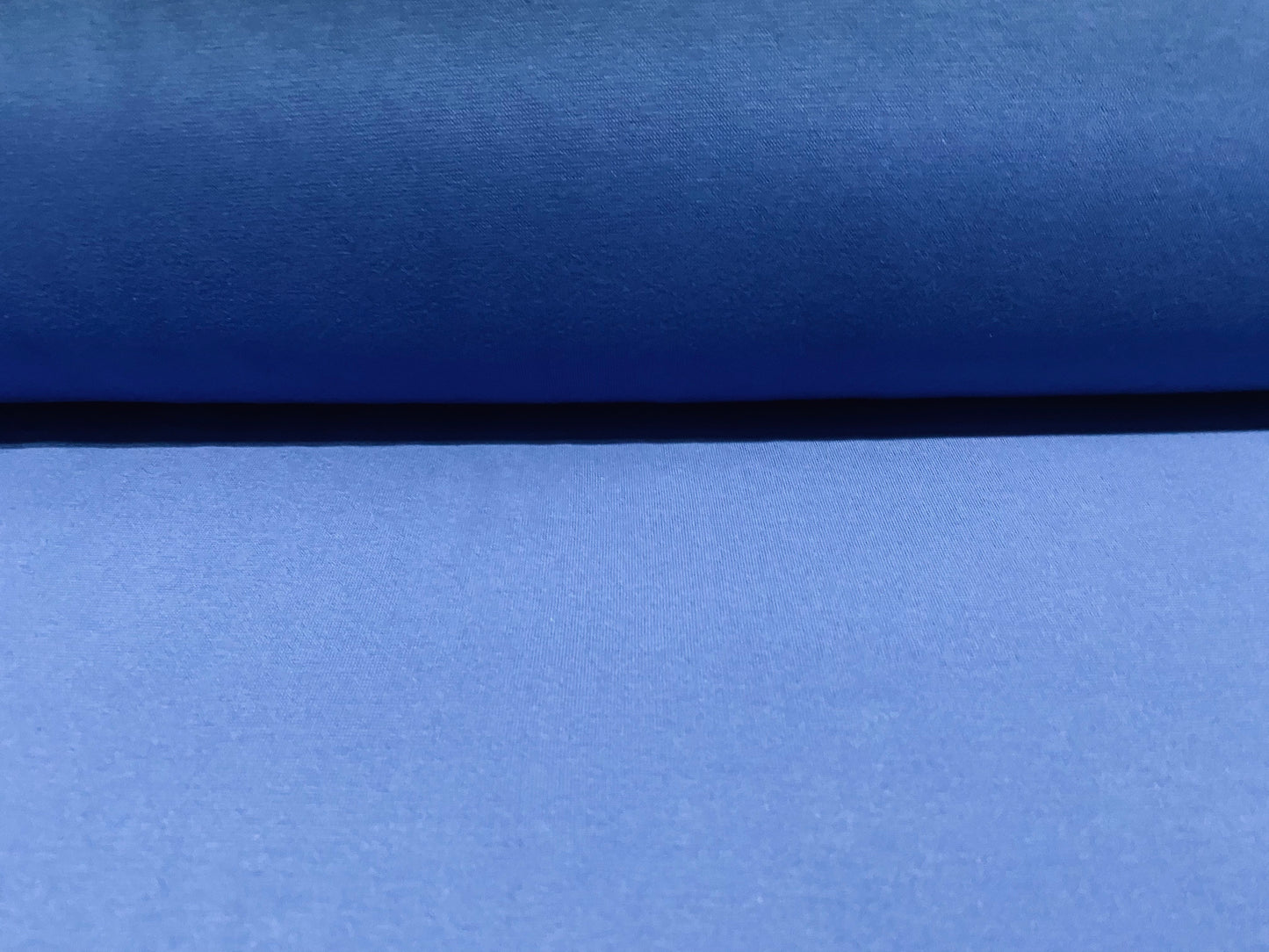 Cotton interlock jersey fabric, per metre - blue