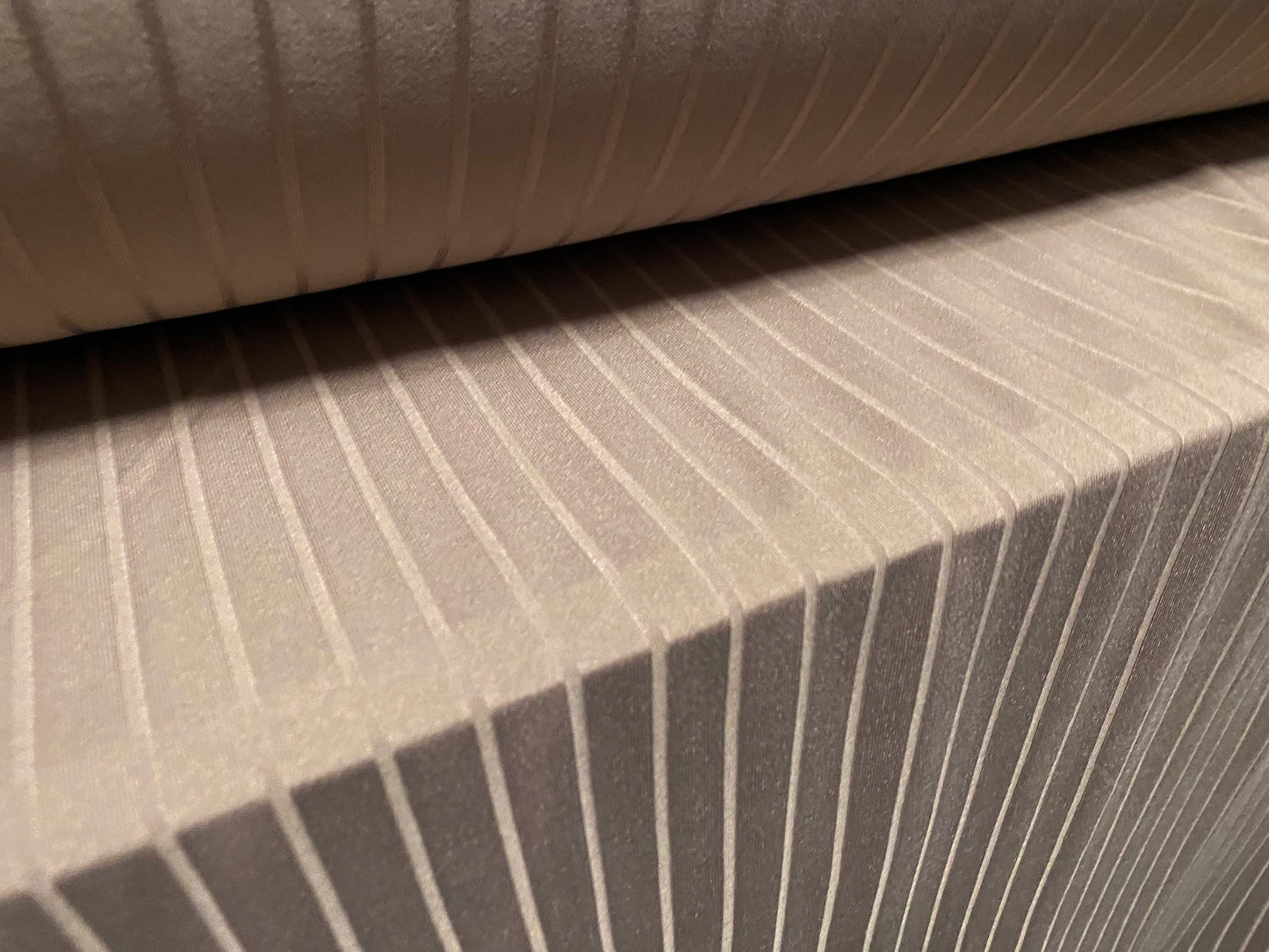 Stretch spandex rib jersey fabric, per metre - fawn