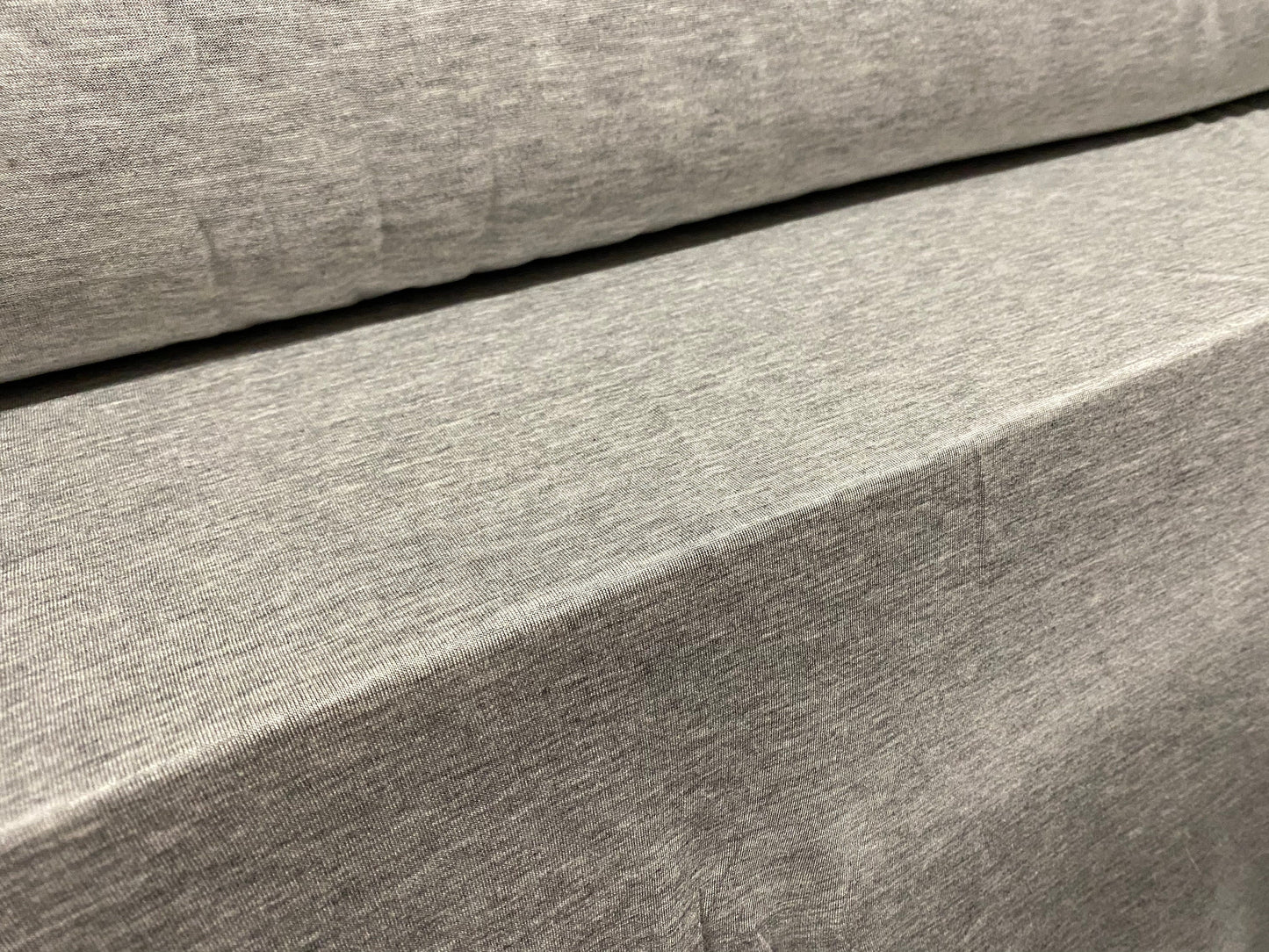 Viscose single jersey fabric, per metre - grey marl
