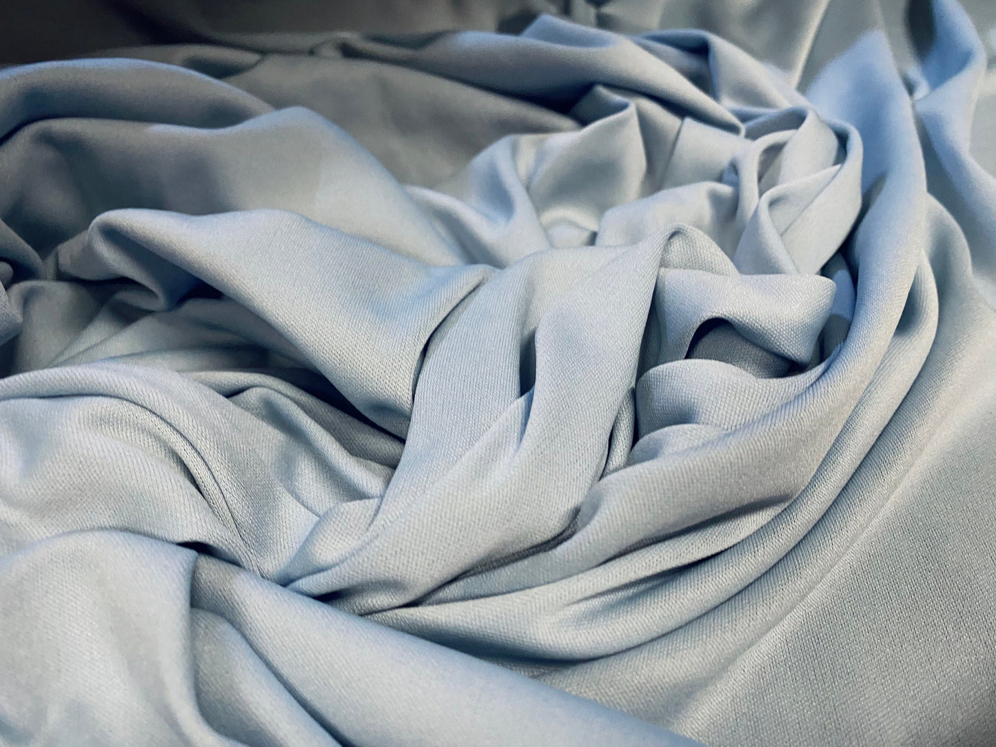 Single jersey polyester fabric - 60 inches wide - plain - Light blue