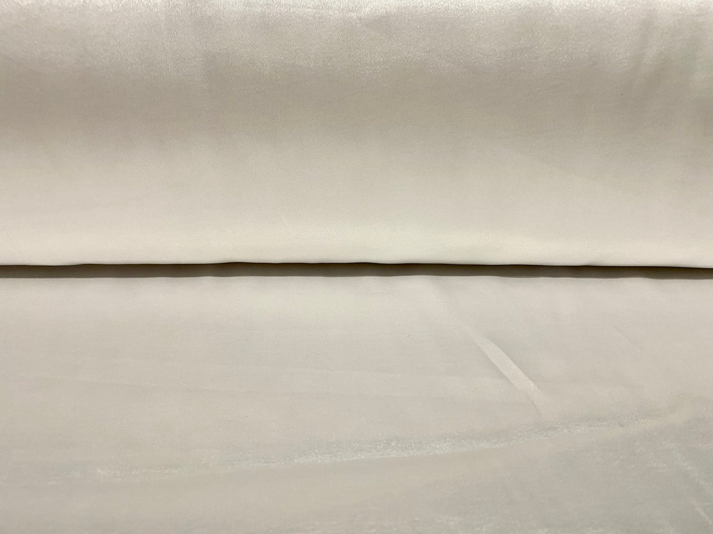 Silky satin woven dress blouse bridal fabric, per metre - white