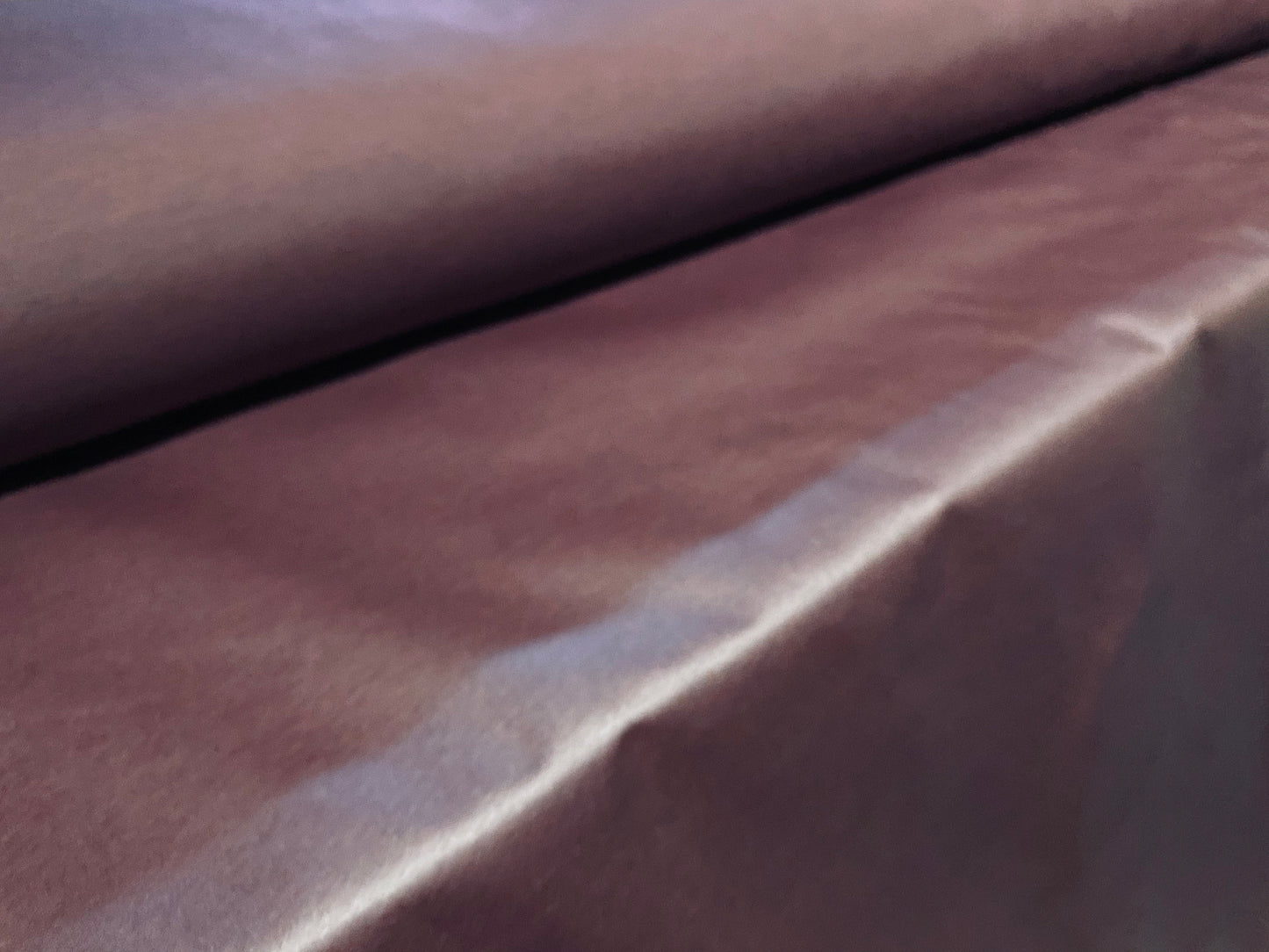 Waxed cotton woven fabric, per metre - wine
