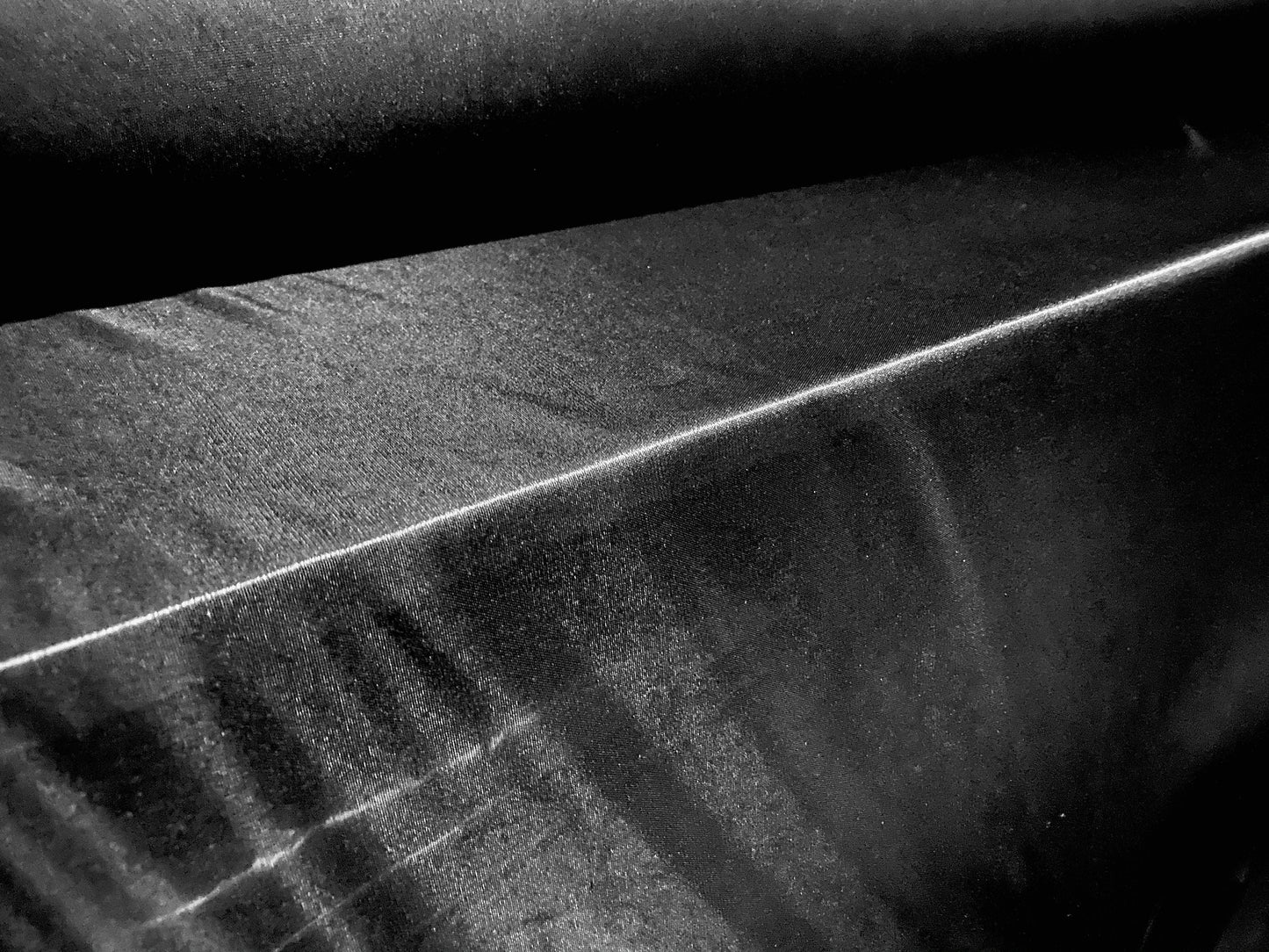 Silky satin lightweight jersey fabric, per metre - jet black