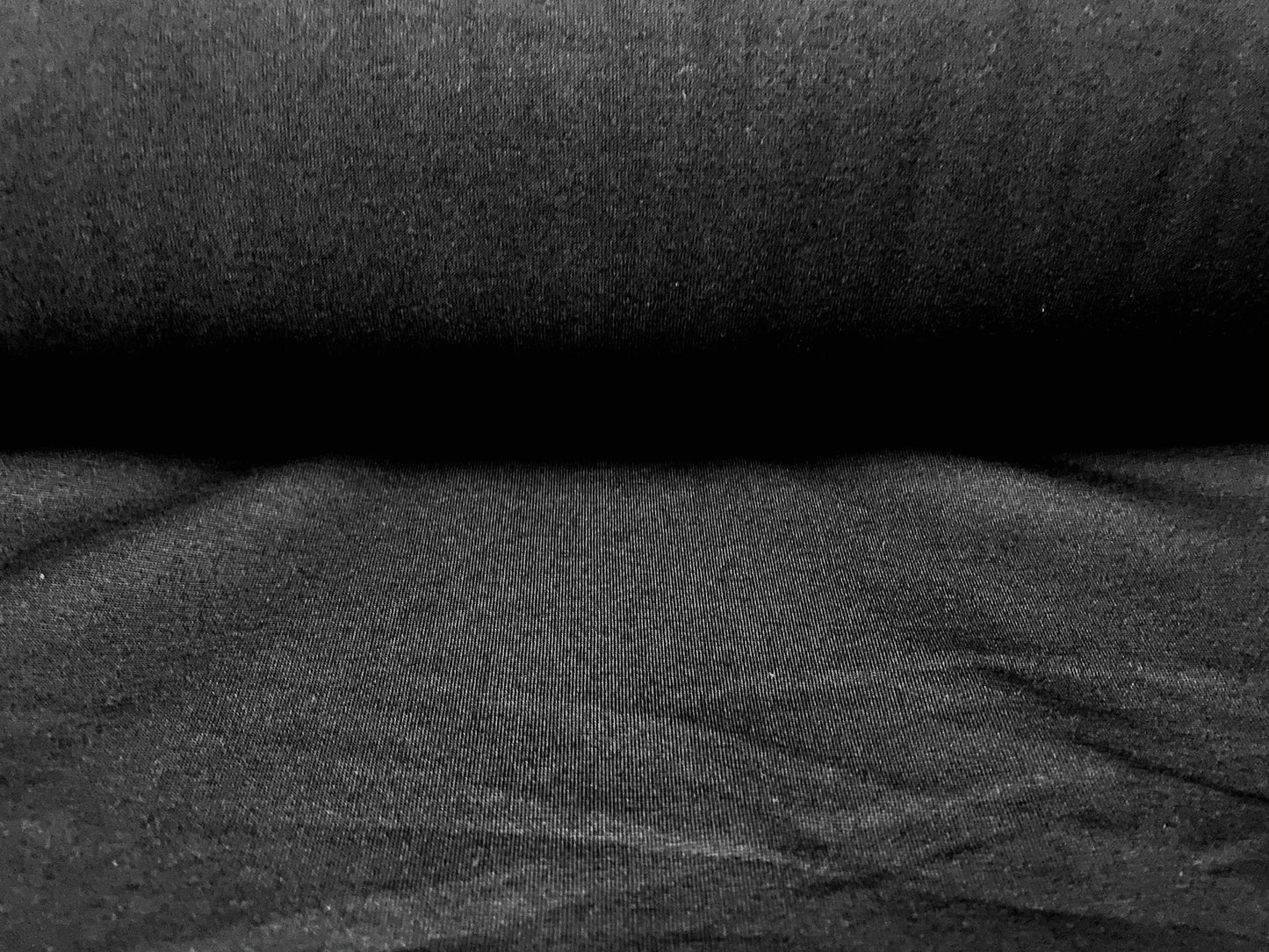 Cotton stretch single jersey fabric, per metre- black