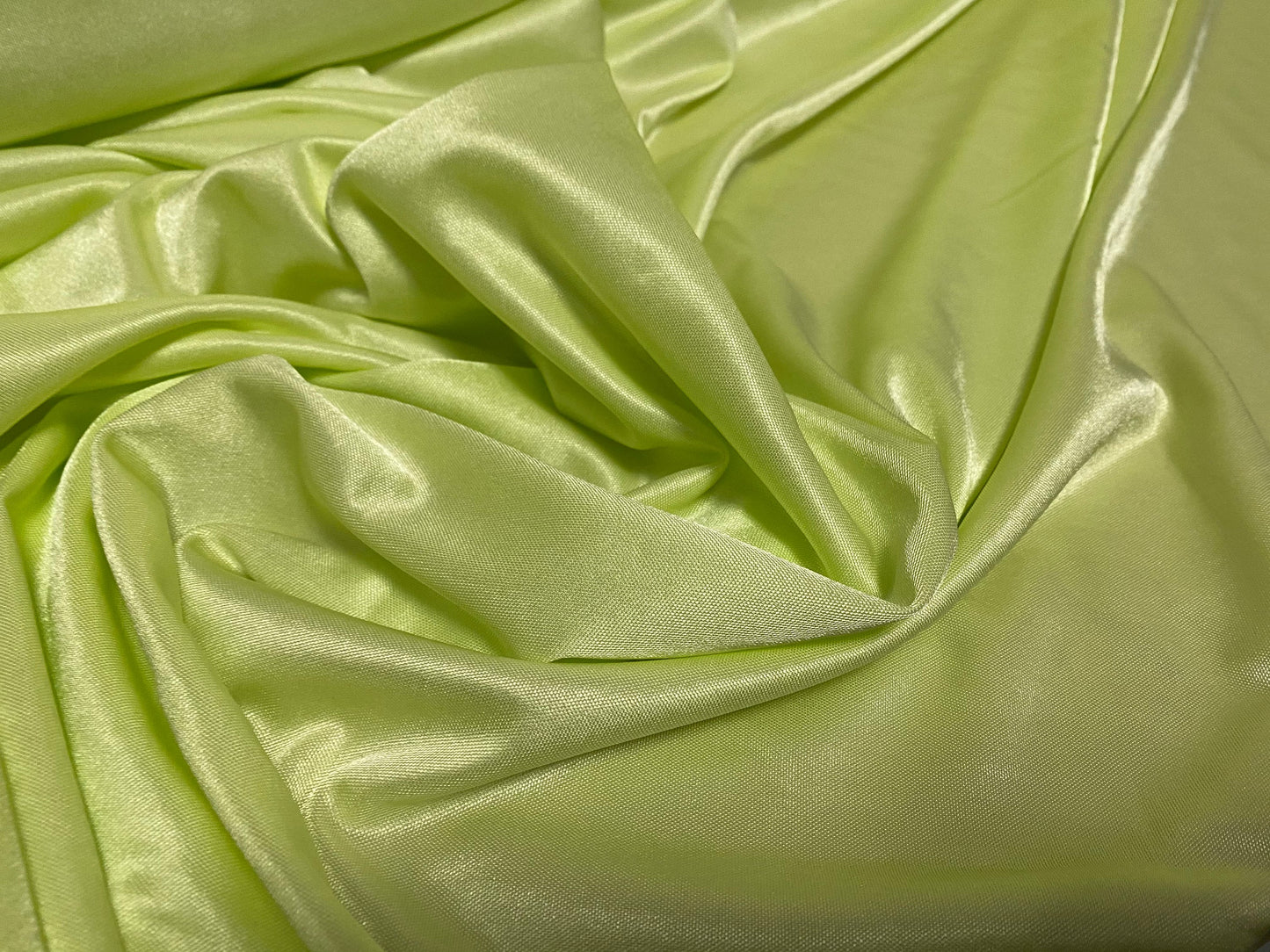 Double jersey satin stretch spandex fabric, per metre - light green