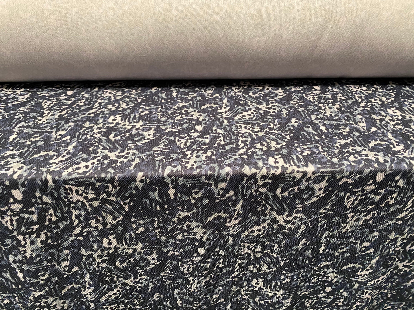 Waterfall textured scuba stretch spandex jersey fabric, per metre - Messy print