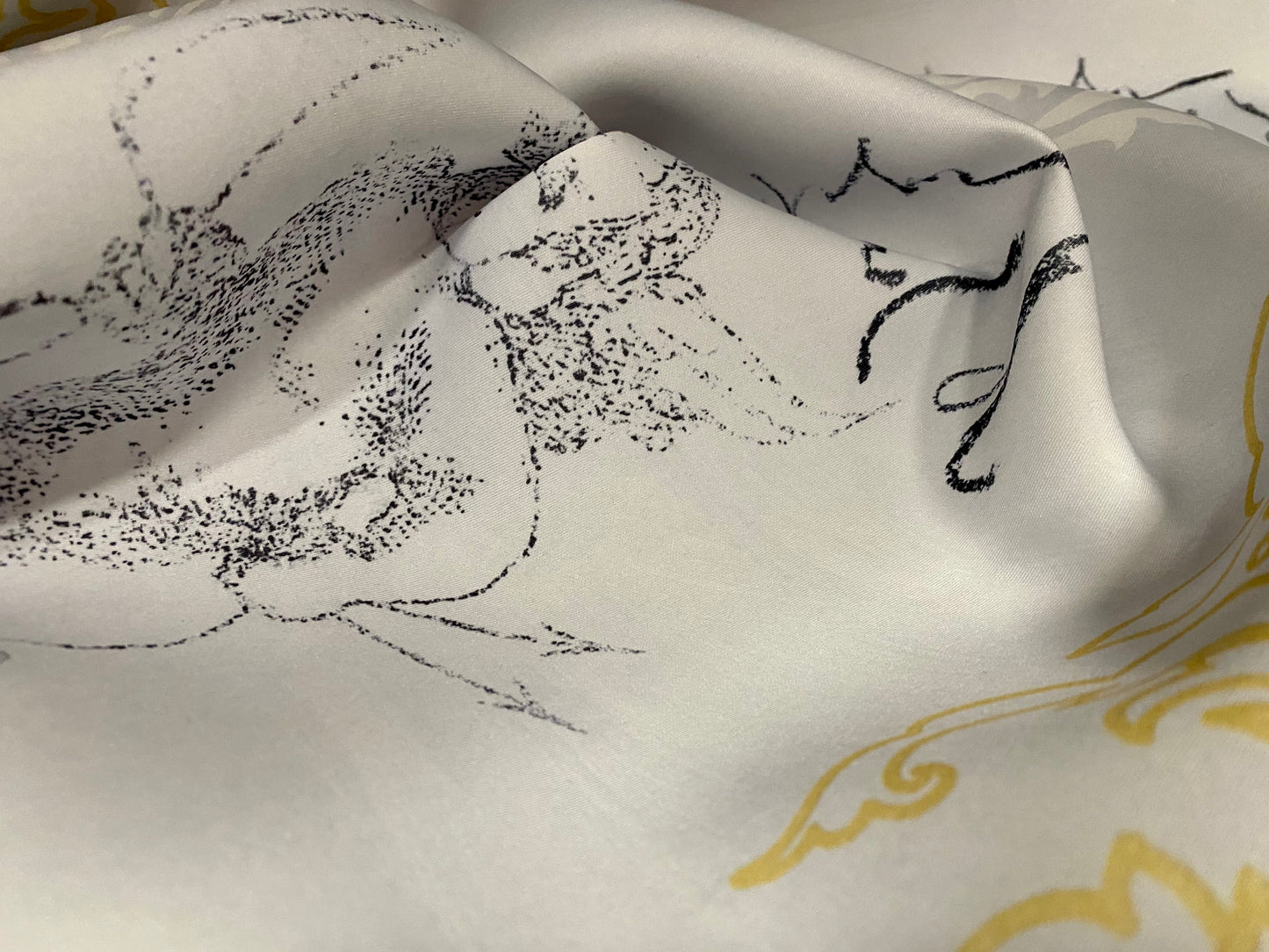 Sandwich Scuba Stretch spandex double jersey fabric, per metre - Eros Cupid’s Arrow print