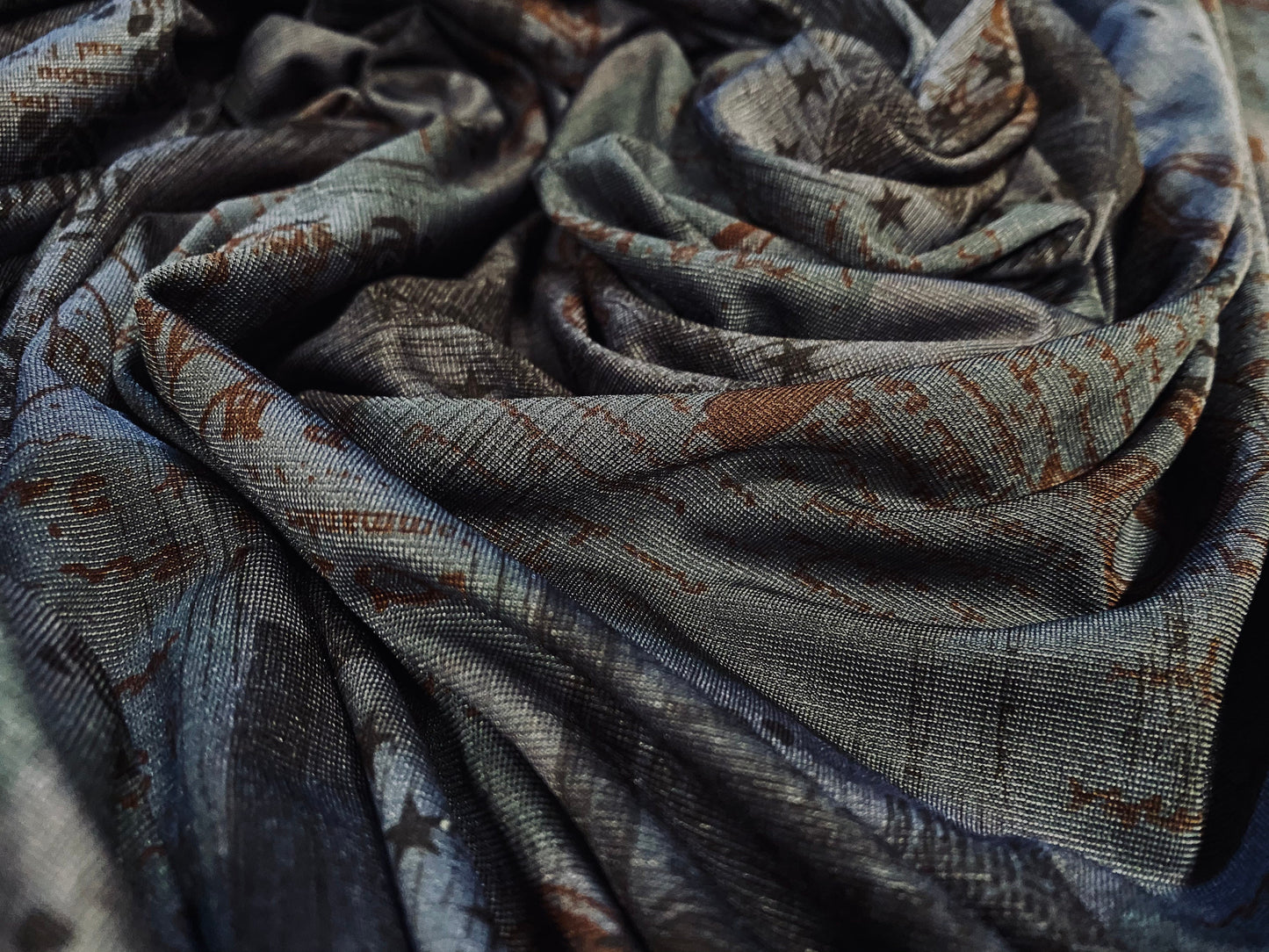 Printed textured stretch spandex Jersey fabric, per metre - fashion print no.1 grey
