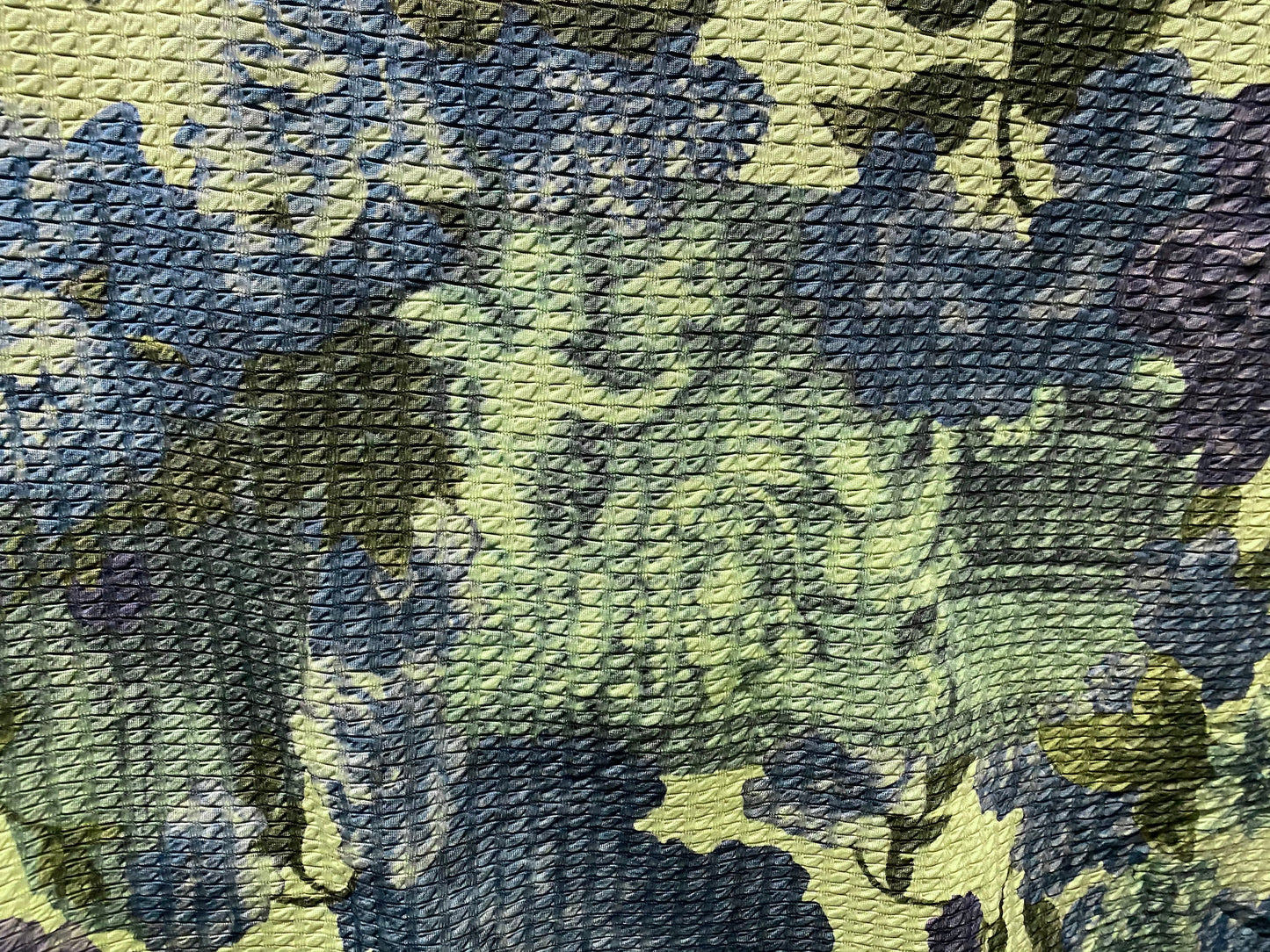 Jacquard spandex stretch jersey fabric, per metre - roses & cherubs print