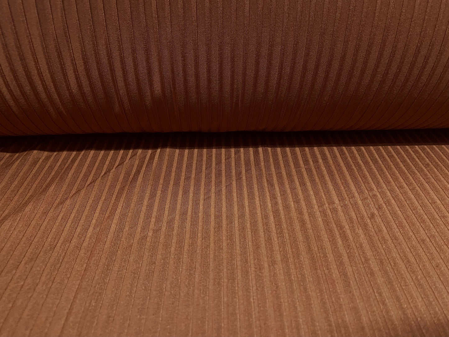 Spandex rib stretch jersey fabric, per metre - penny brown