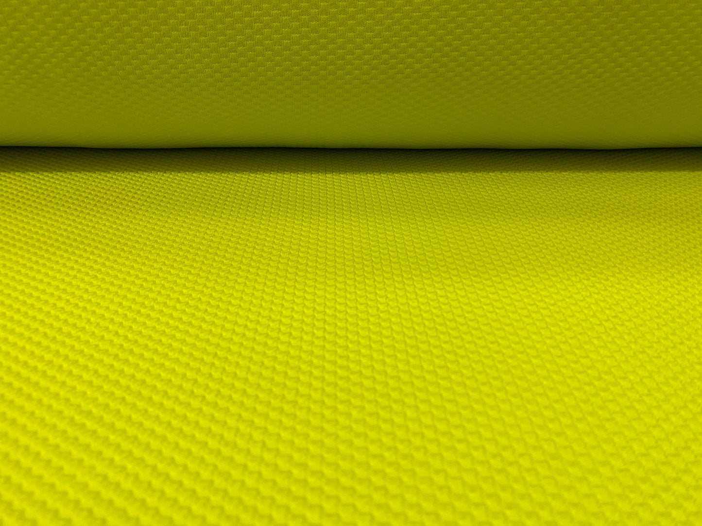 Honeycomb jacquard stretch double jersey fabric, per metre - lime