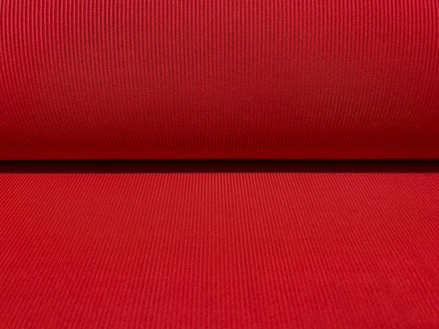 Stretch spandex rib jersey knit dress fabric, per metre - Red