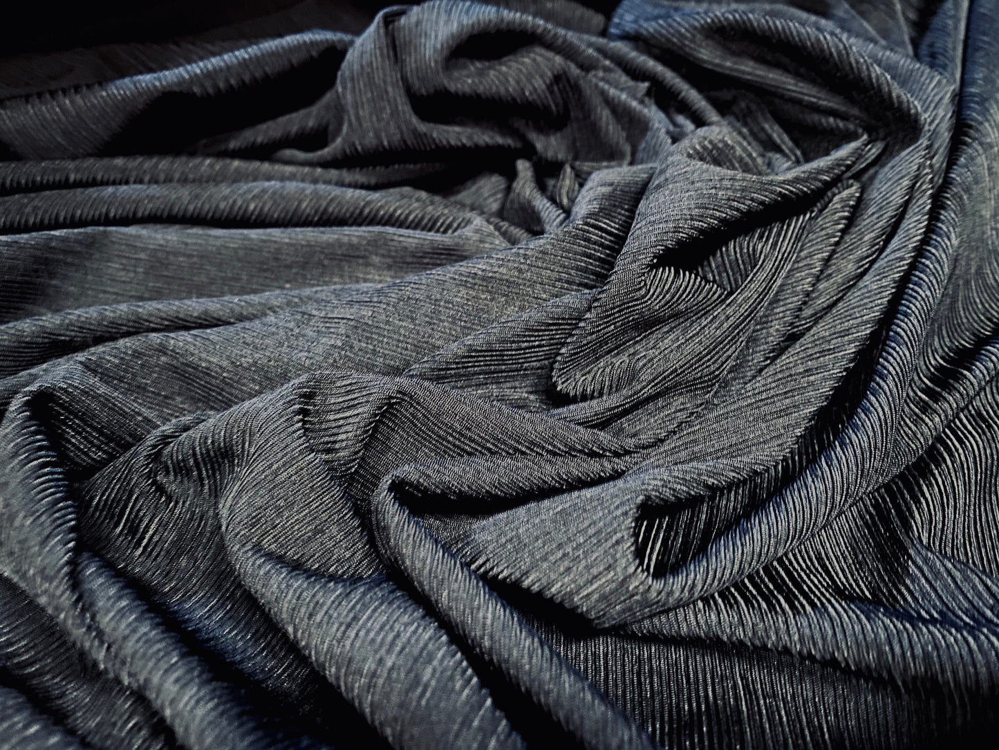 Slinky spandex rib jersey stretch bodycon fabric, per metre - plain - black