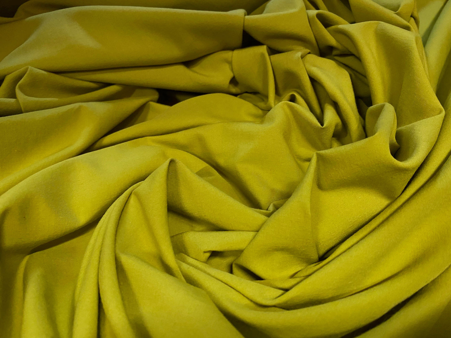 Cotton blend woven shirt blouse fabric, per metre - chartreuse