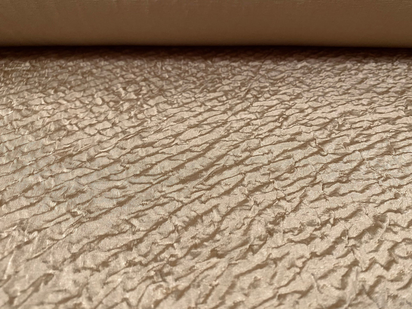 Blister jacquard Stretch satin double jersey fabric, per metre - gold