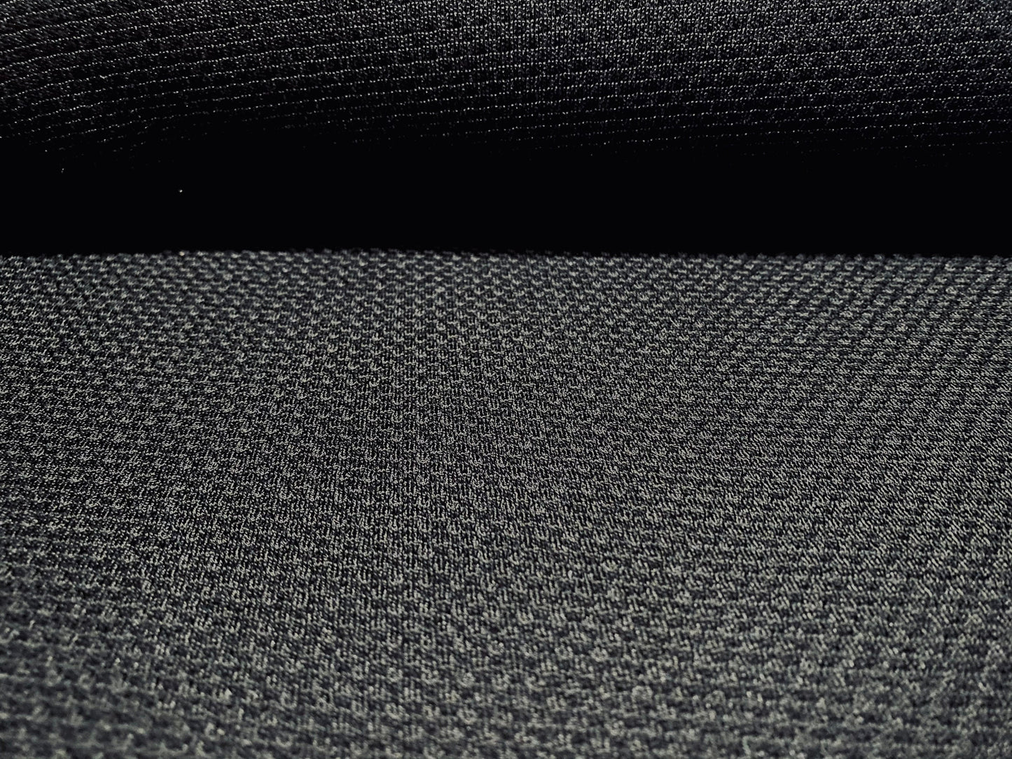 Pique jacquard jersey fabric, per metre - black