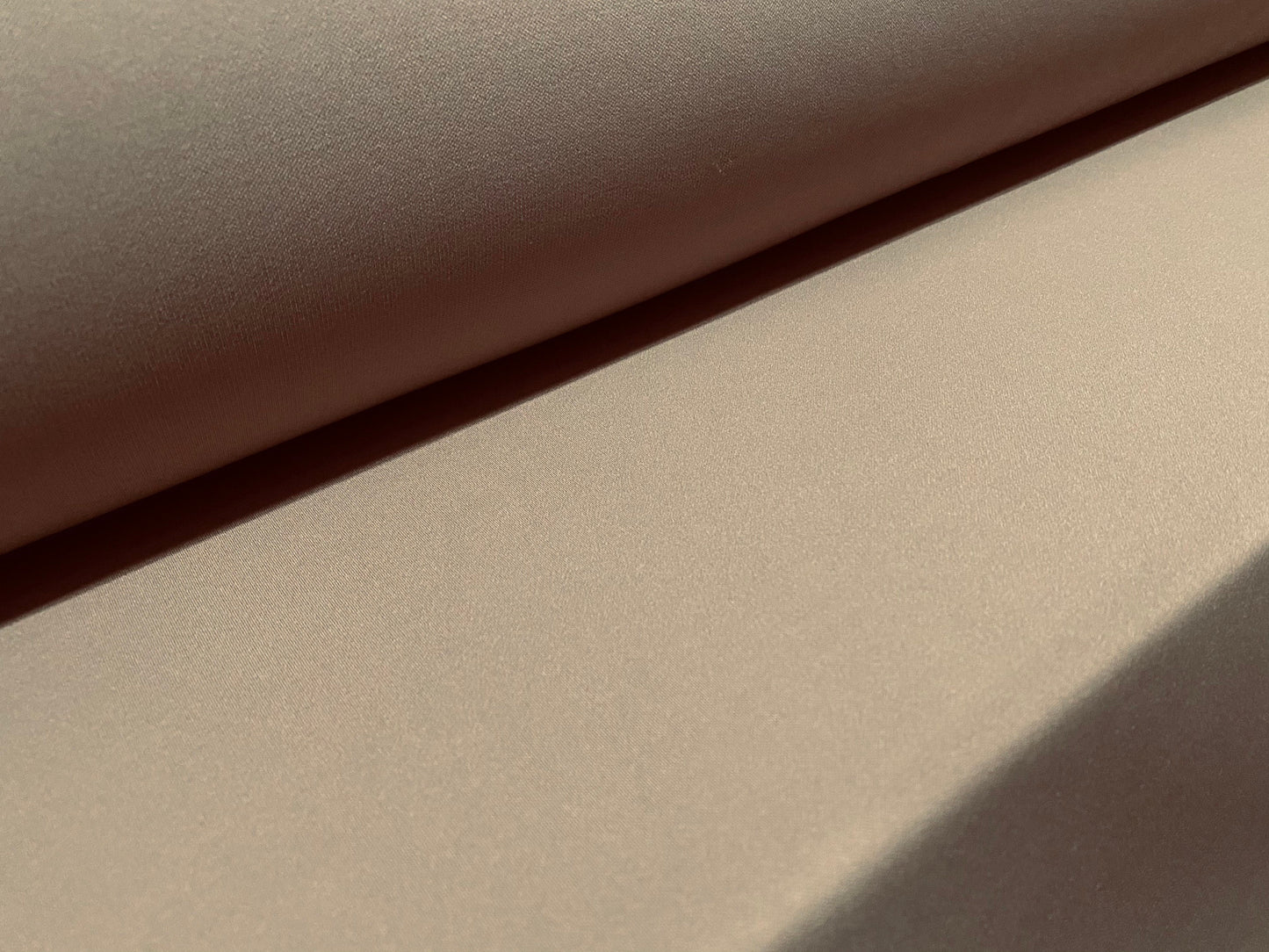 Scuba stretch spandex double jersey fabric, per metre - mink