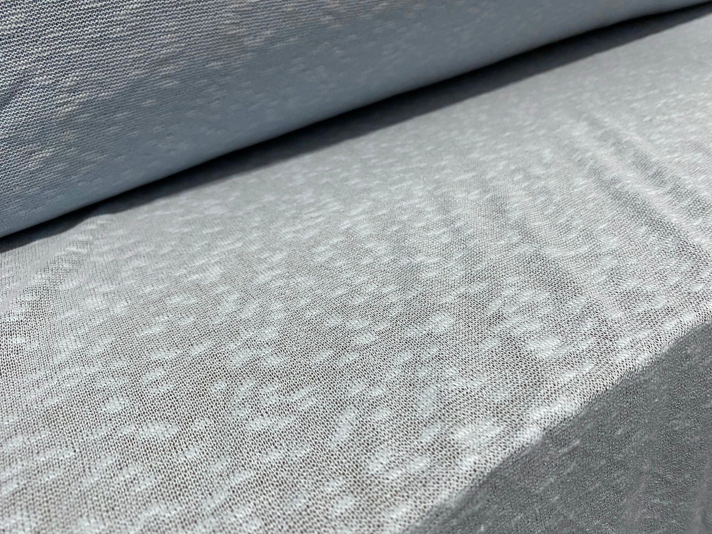 Jersey crepe lightweight knitwear slub fabric, per metre - pale blue