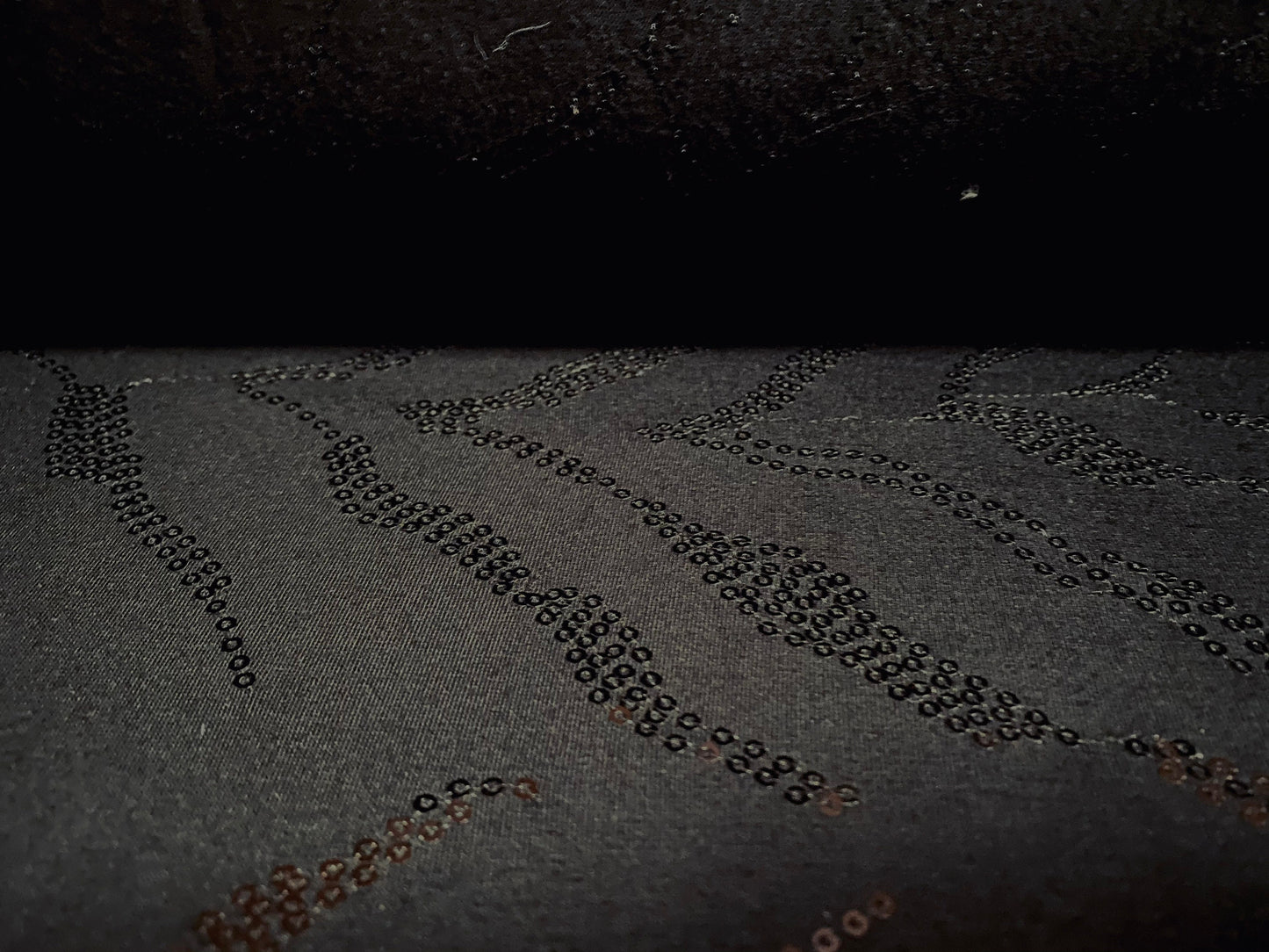 Viscose Elastane stretch jersey fabric, per metre - sequinned zebra pattern - black