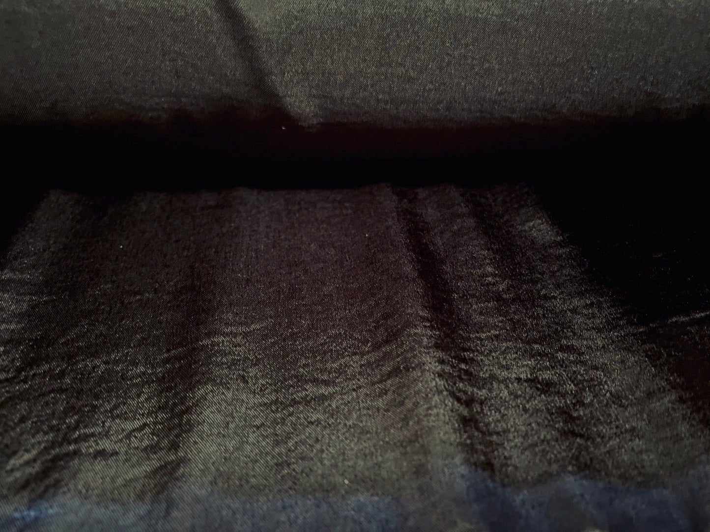 Soft satin woven dress fabric, per metre - plain - black