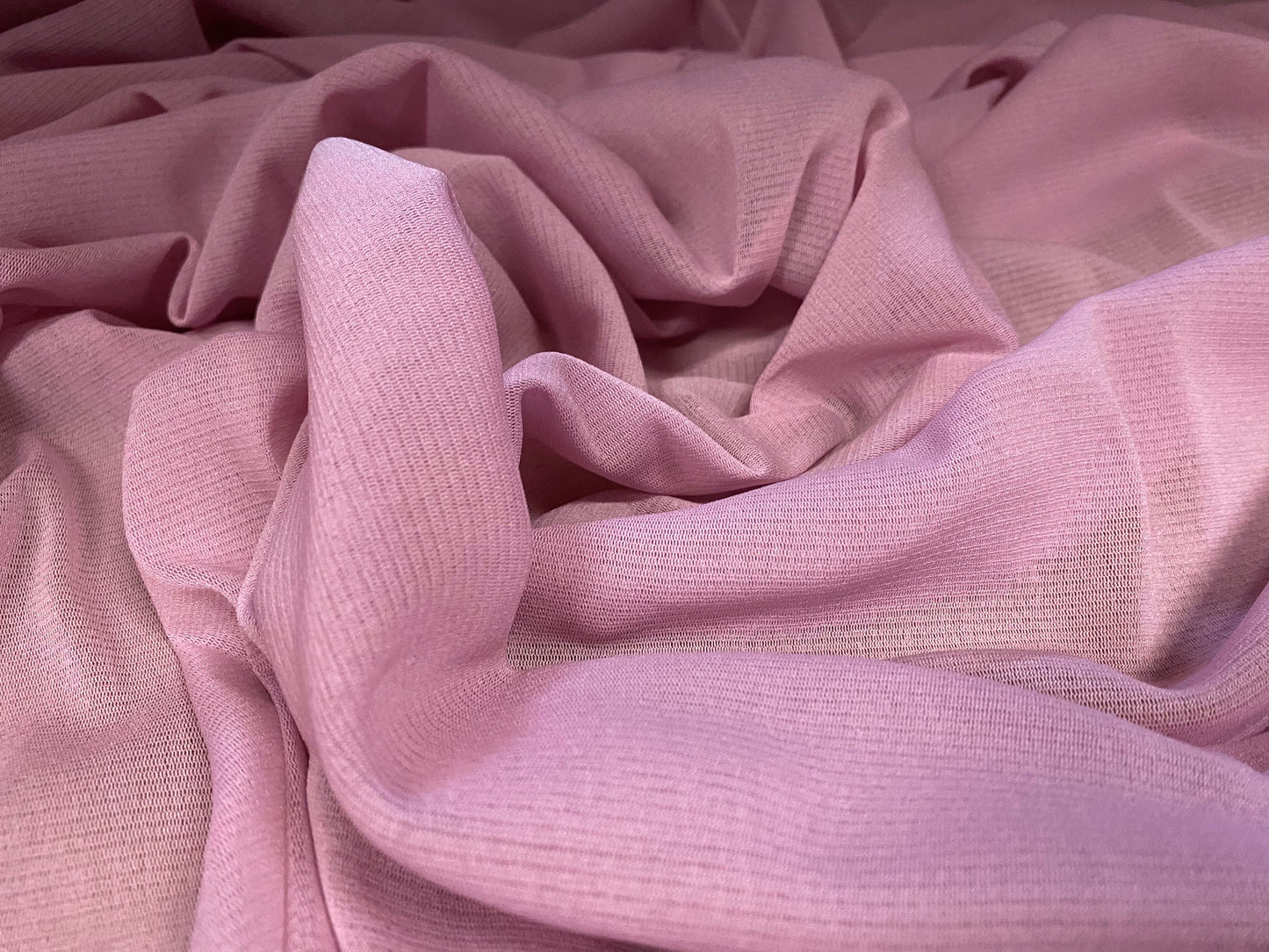 Stretch helenca mesh fabric, sheer, per metre - Rose pink