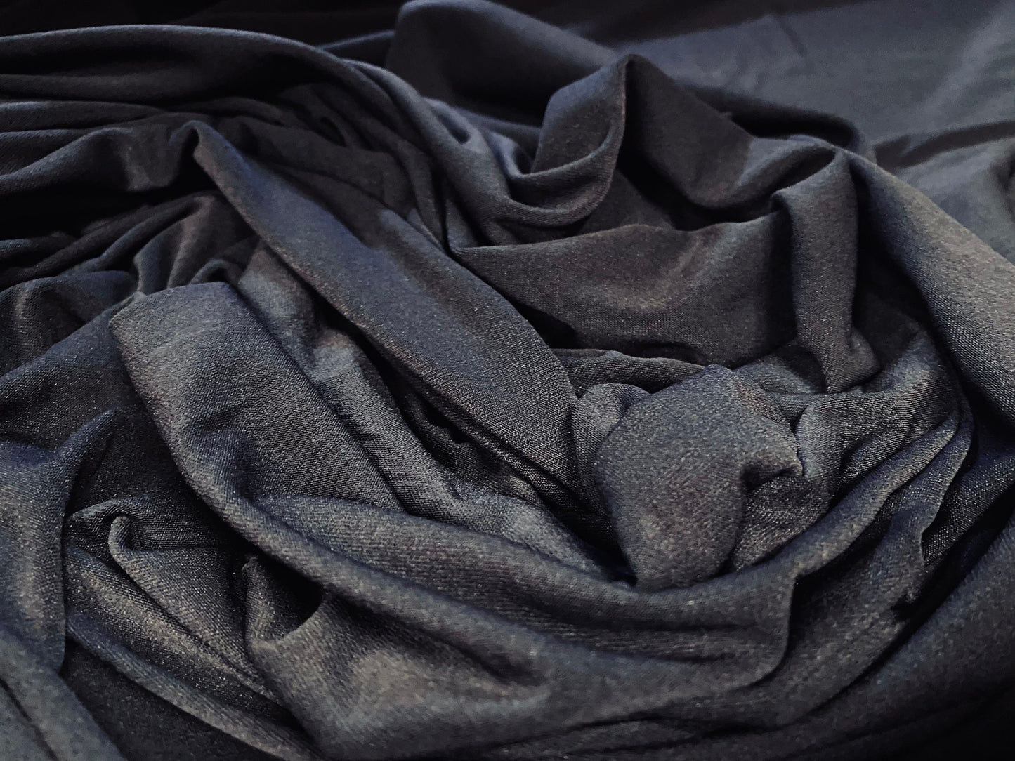 Stretch spandex single jersey fabric, per metre - dark grey