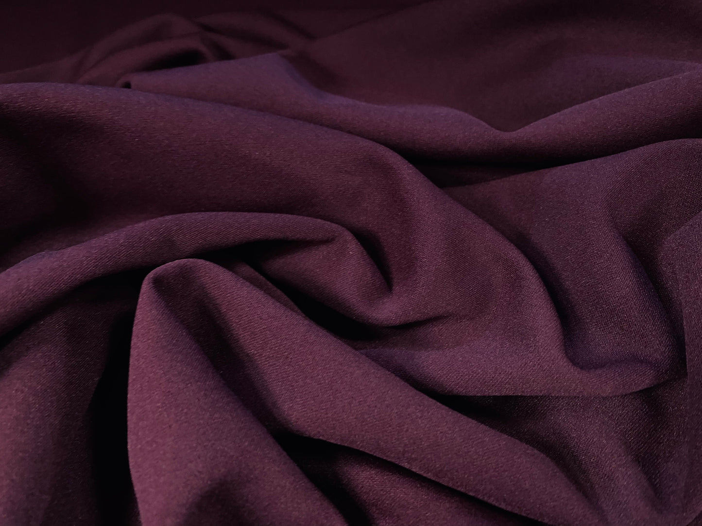 Scuba stretch spandex double jersey fabric, per metre - plum