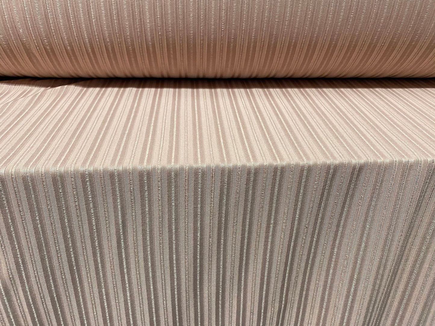 Variated ribbed jersey fabric, per metre - Nude