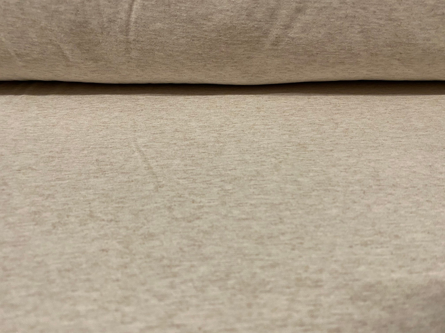 Melange single jersey fabric, per metre - oatmeal marl