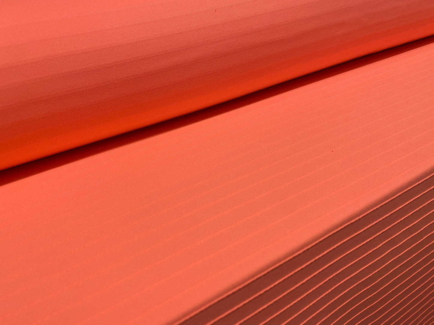 Double jersey Stretch pinstripe rib fabric, per metre - Bright peach