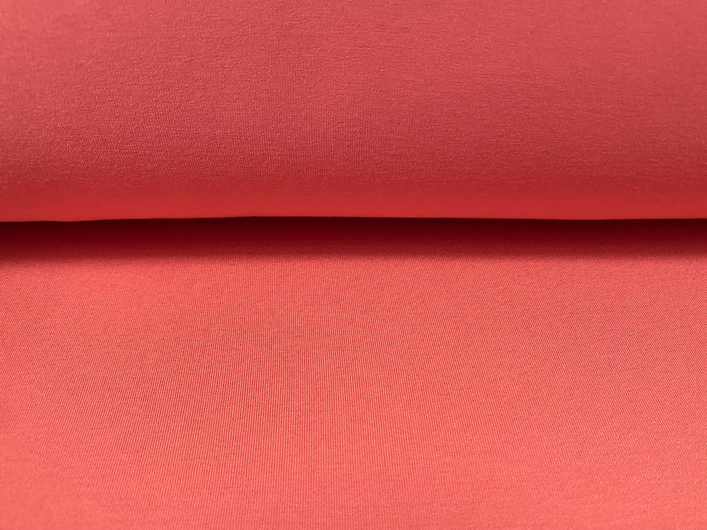 Viscose Elastane spandex stretch single jersey fabric, per metre - plain - coral