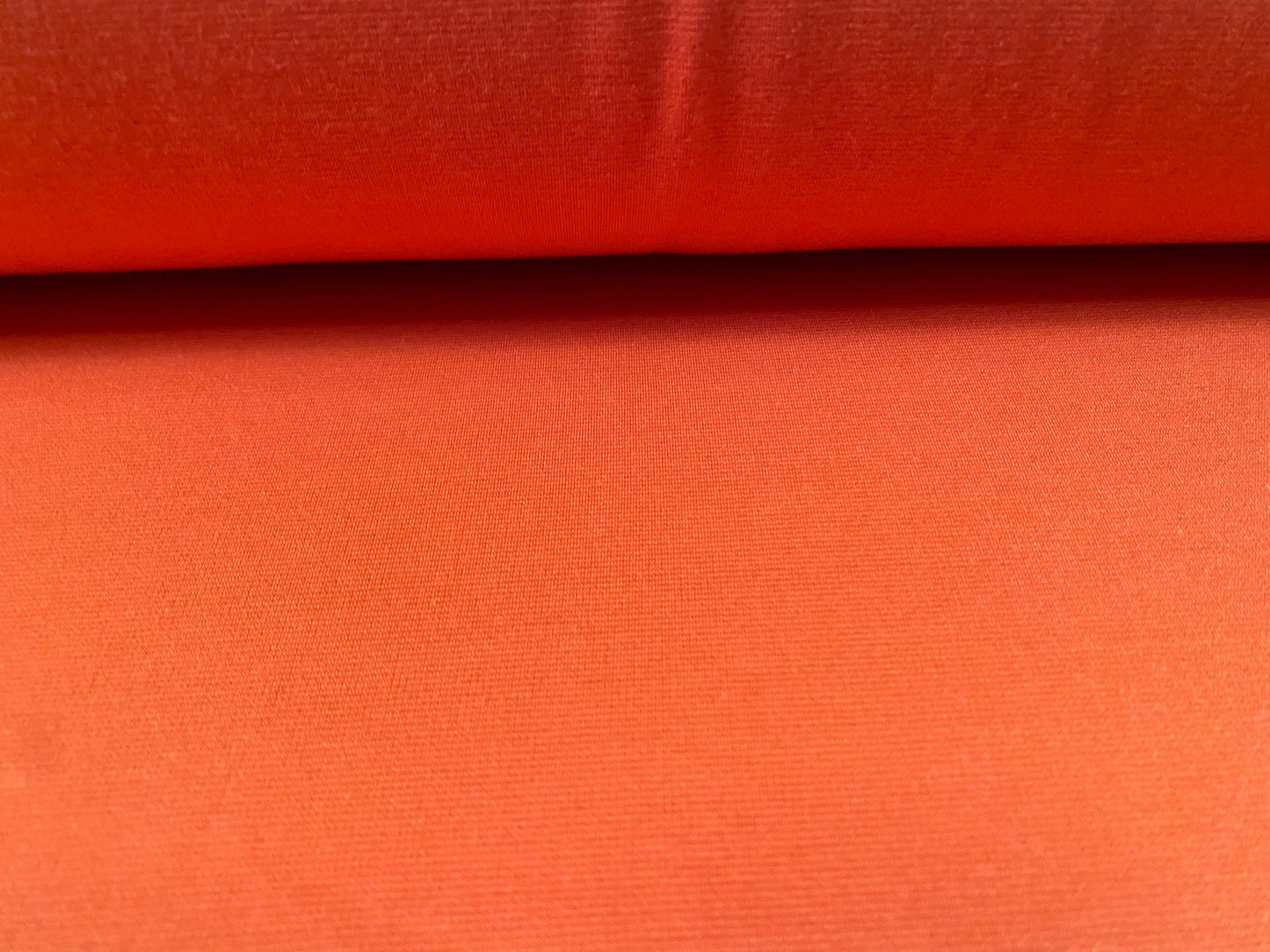 Ponte Roma double jersey knit dress fabric, per metre - plain - orange