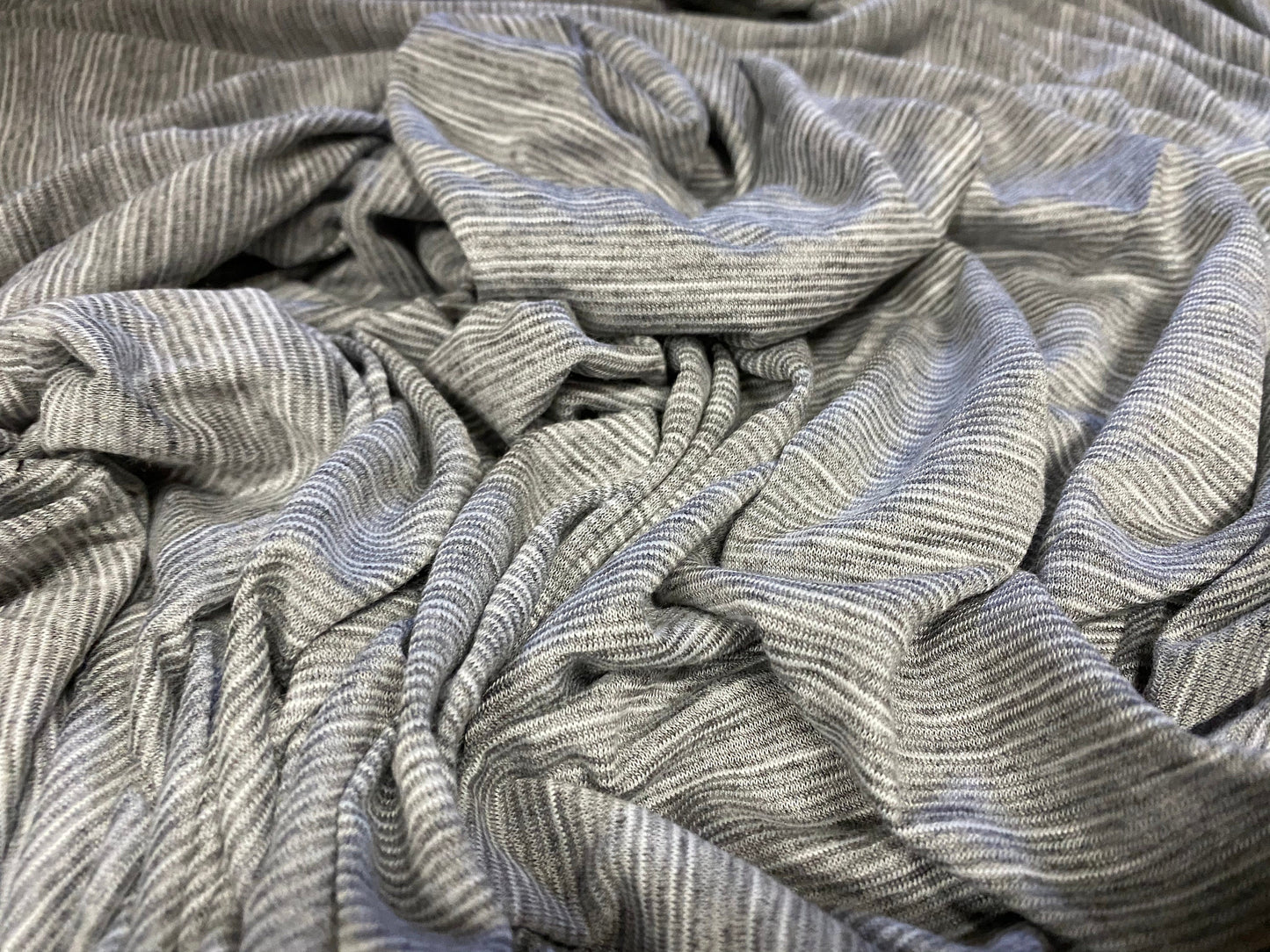 Melange slub single jersey t shirt fabric, per metre - grey marl