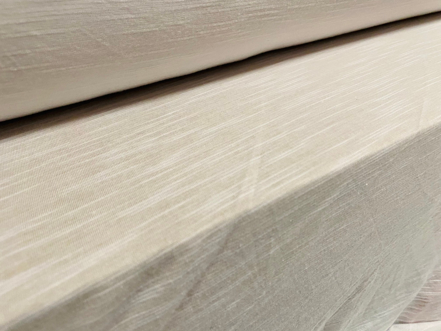 Soft handle single jersey fabric, per metre - slub - white