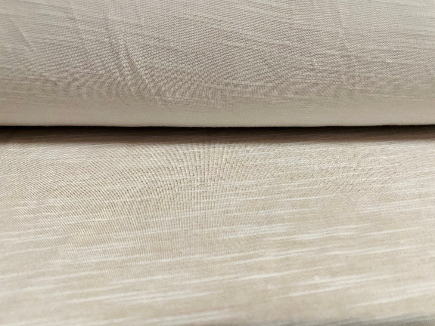 Soft handle single jersey fabric, per metre - slub - white