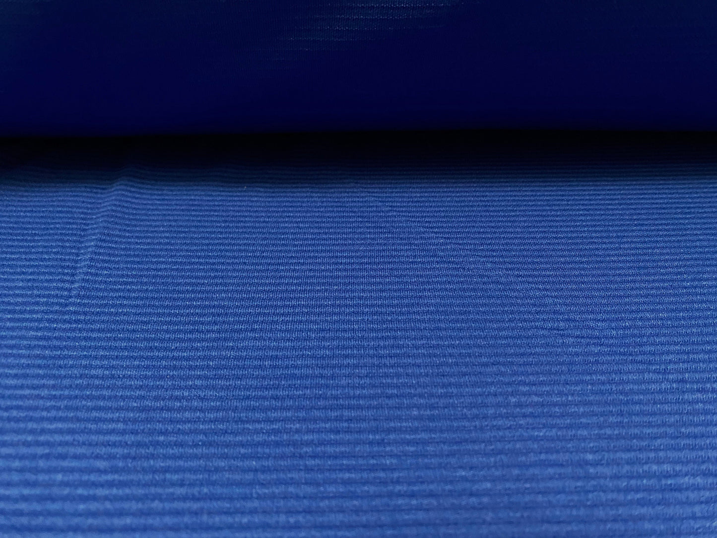 Ottoman rib Stretch jersey fabric , per metre - Cobalt blue