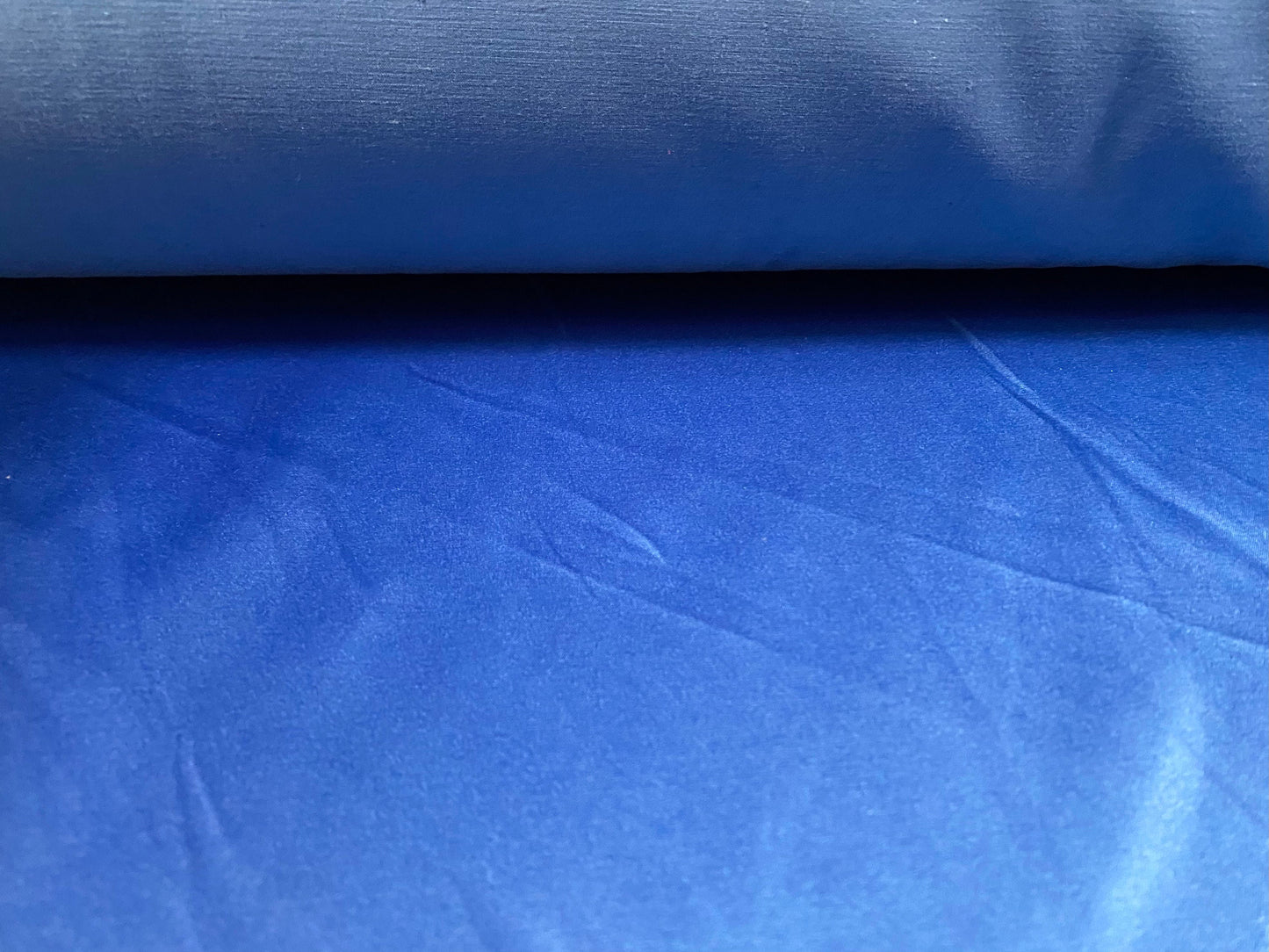 Stretch sateen woven dress fabric, per metre - royal blue