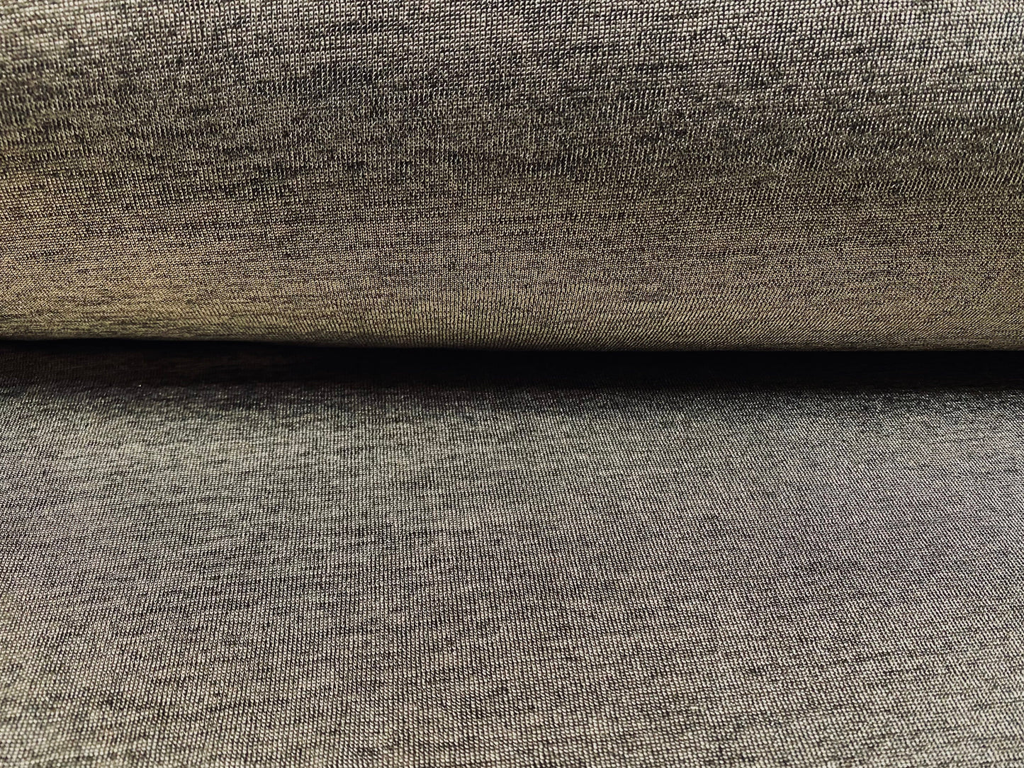 Stretch spandex melange single jersey fabric, per metre - sage with gold metallic shimmer