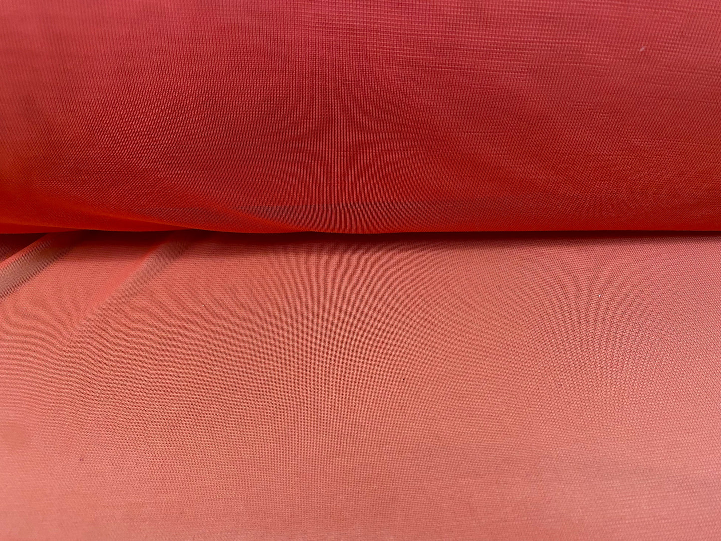 Chiffon jersey fabric, per metre - plain - coral