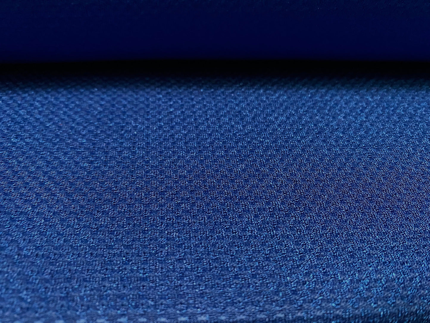 Micro jacquard jersey fabric, per metre - royal blue