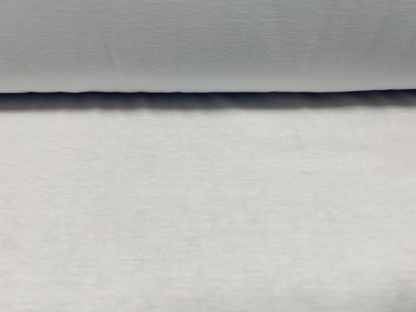Cotton single jersey t shirt fabric, per metre - white
