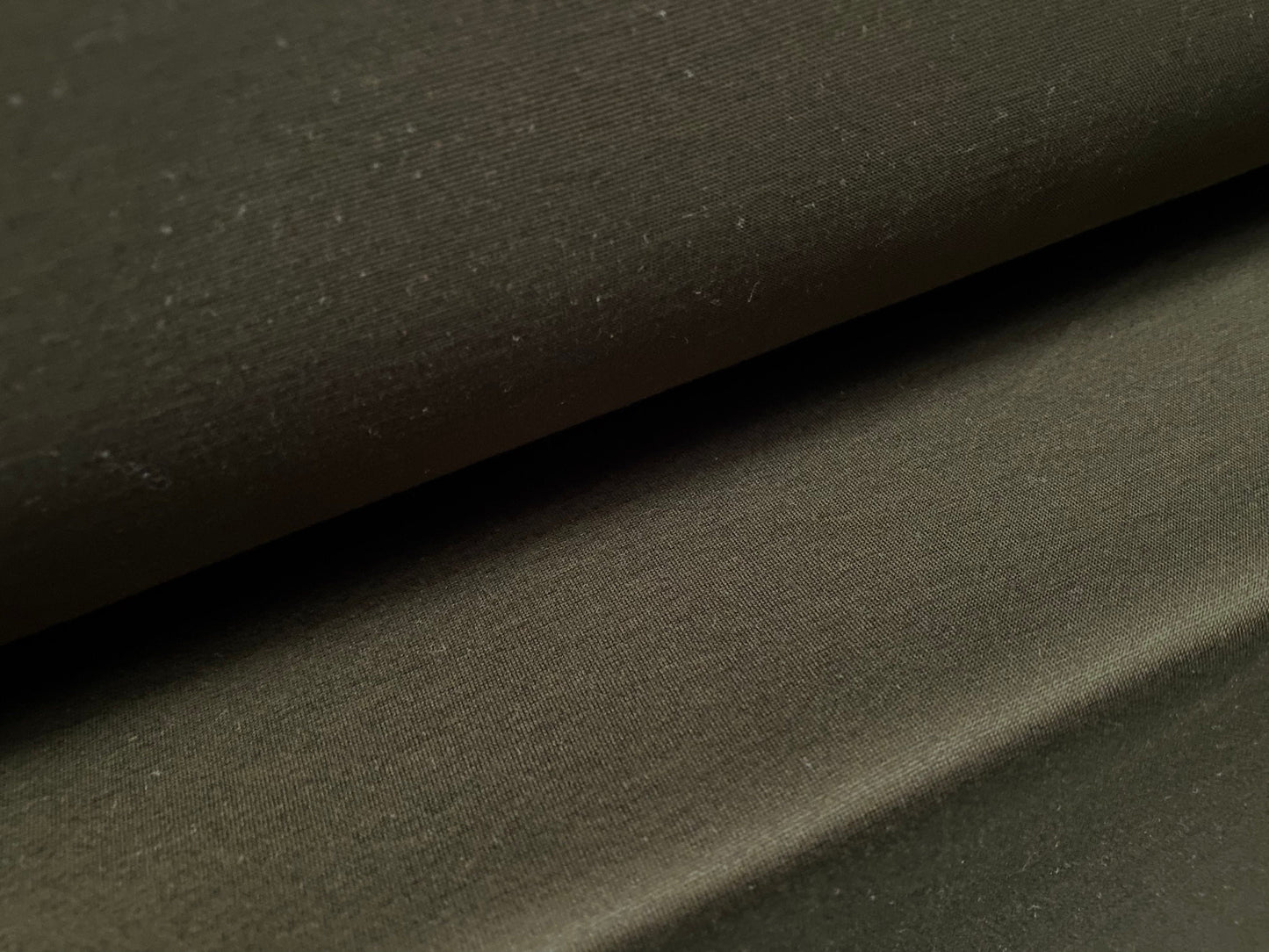 Viscose single jersey t shirt fabric, plain, per metre - Dark Olive