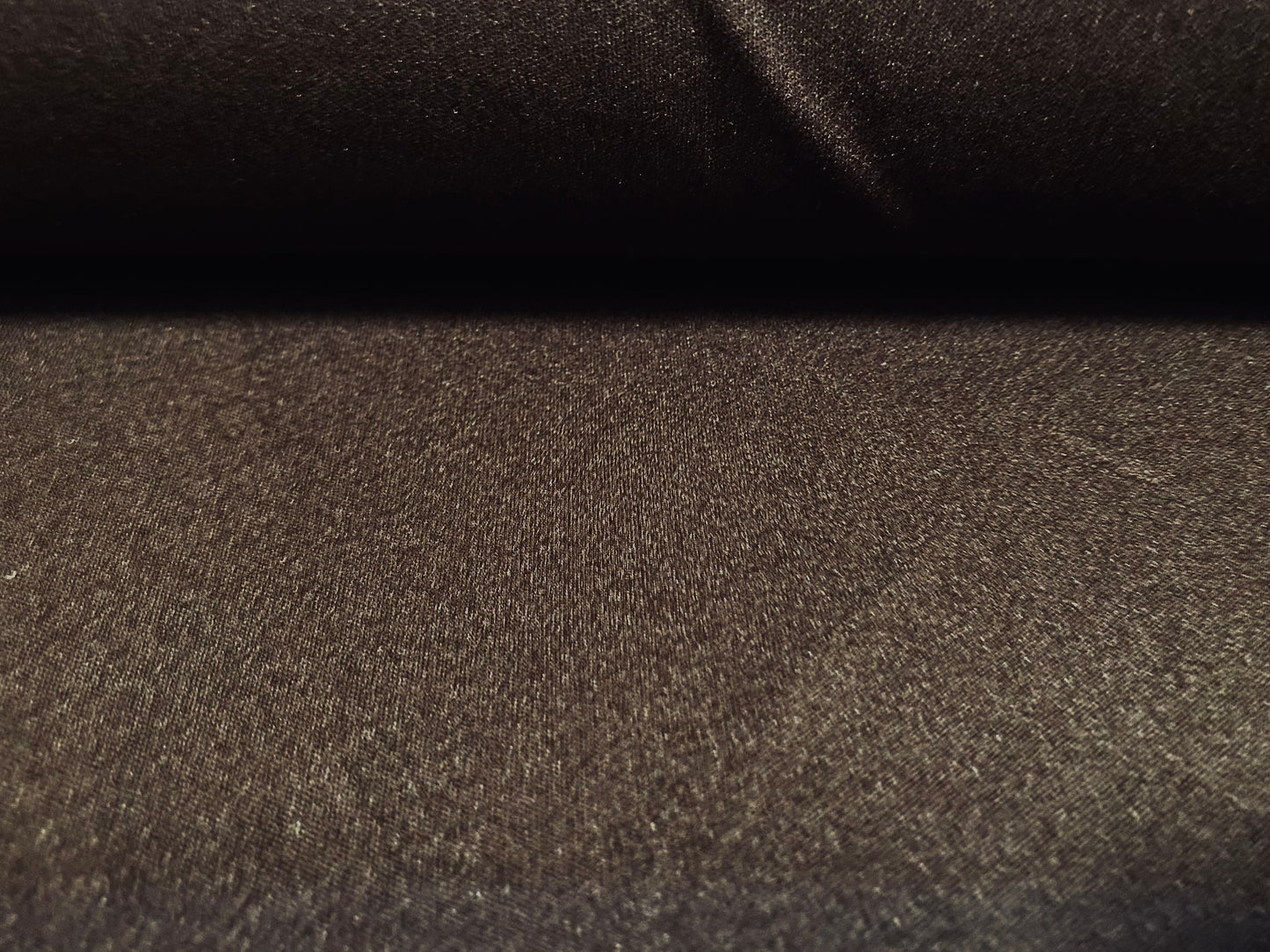 Single jersey mousse fabric, per metre - dark brown