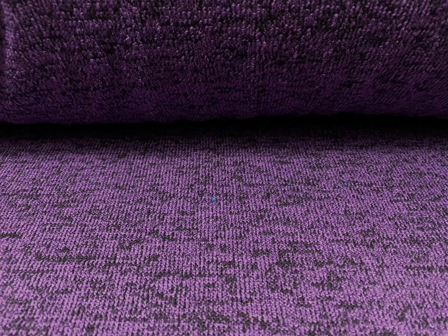 Melange slub double jersey fabric with Terry back, per metre - purple